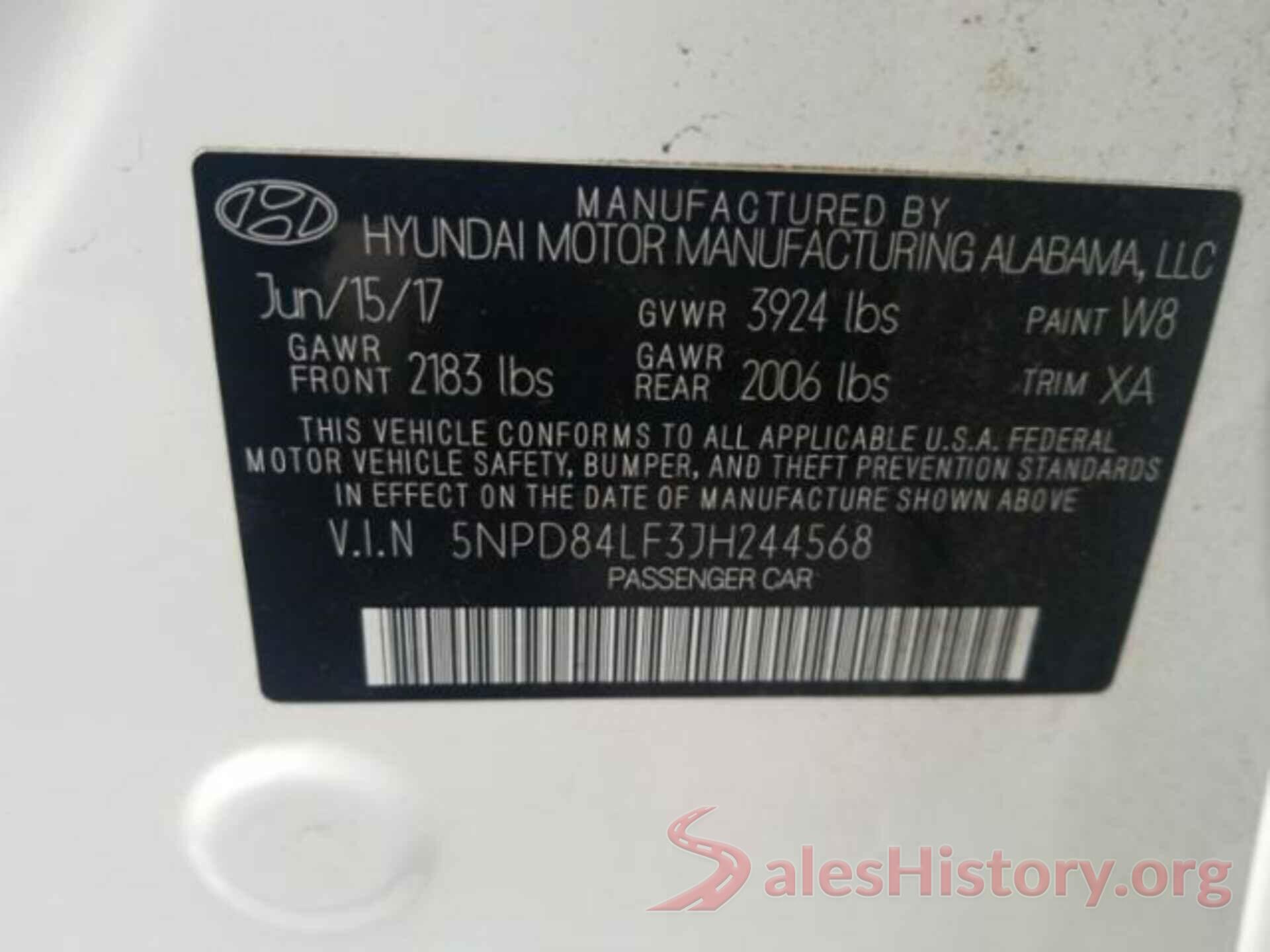 5NPD84LF3JH244568 2018 HYUNDAI ELANTRA