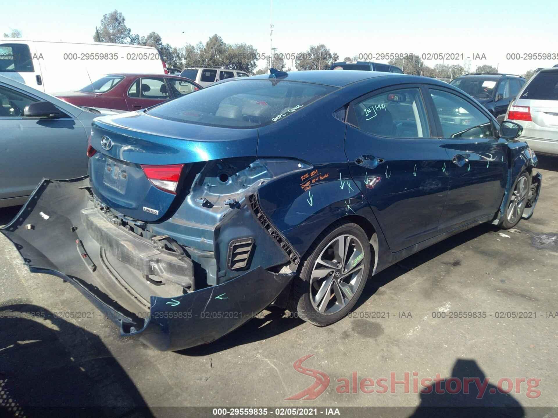 KMHDH4AE7GU570586 2016 HYUNDAI ELANTRA