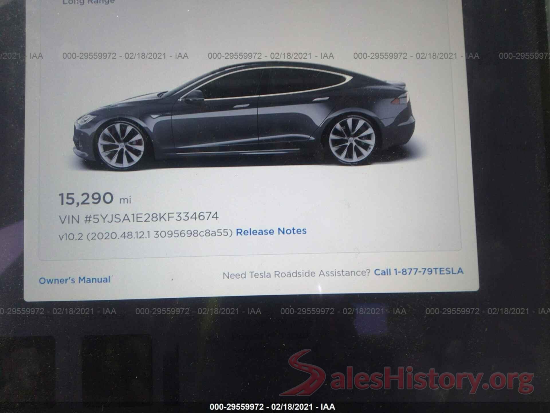 5YJSA1E28KF334674 2019 TESLA MODEL S