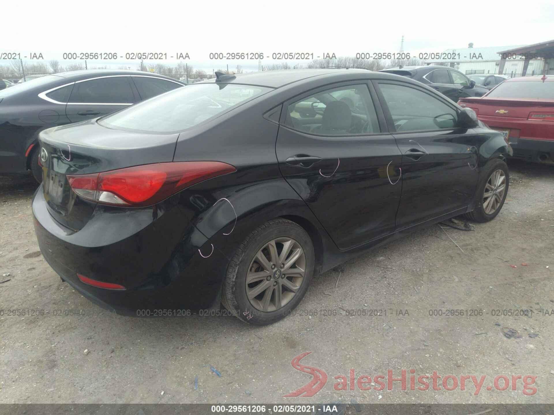 5NPDH4AE6GH743786 2016 HYUNDAI ELANTRA