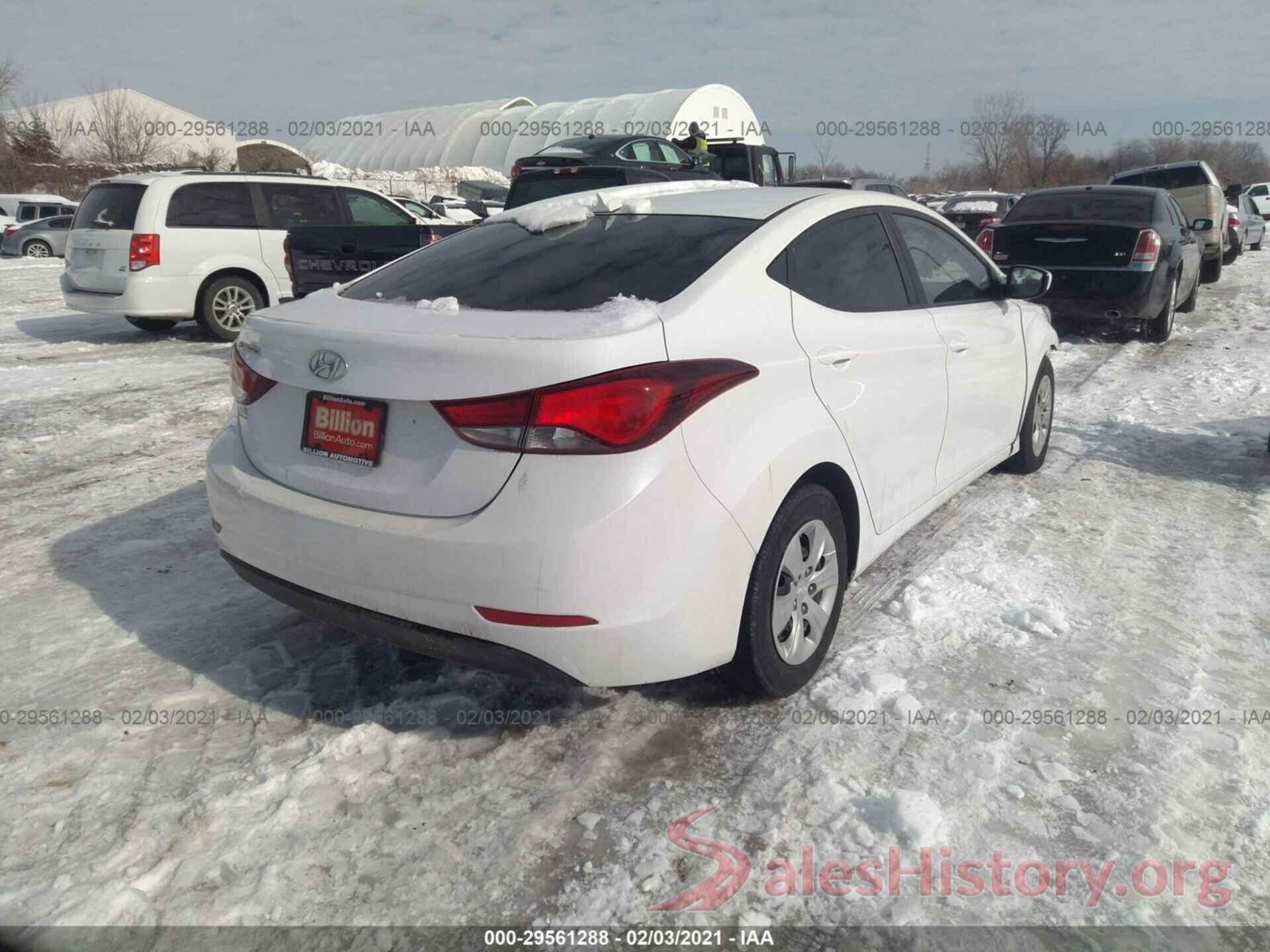 5NPDH4AE8GH664362 2016 HYUNDAI ELANTRA