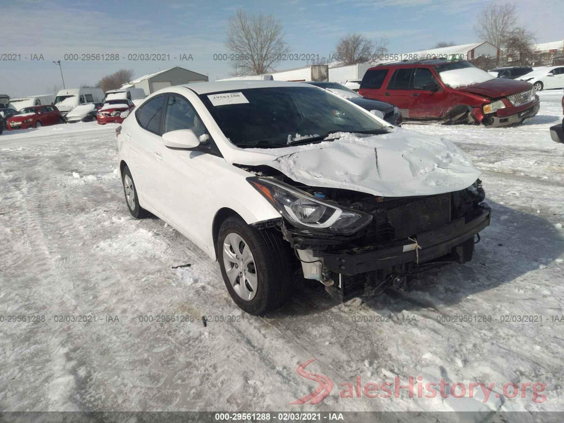 5NPDH4AE8GH664362 2016 HYUNDAI ELANTRA