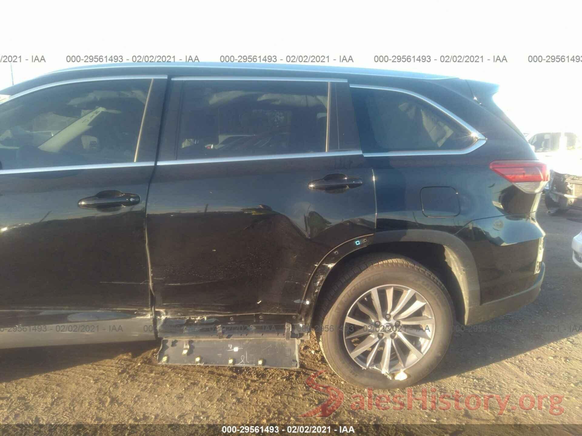 5TDKZRFH5KS568292 2019 TOYOTA HIGHLANDER