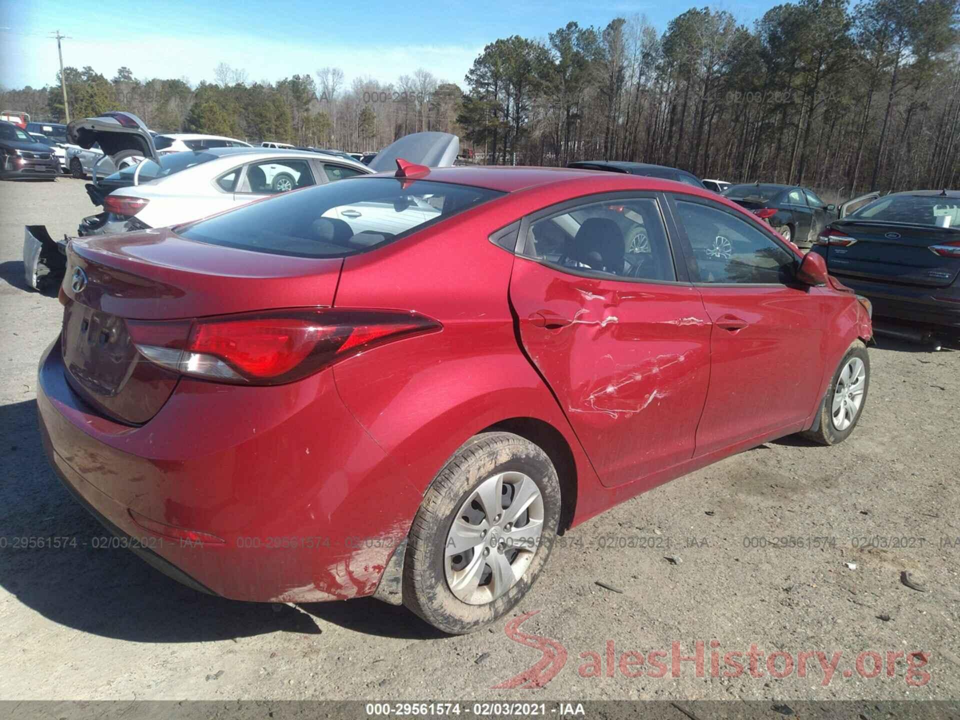 KMHDH4AE7GU541038 2016 HYUNDAI ELANTRA