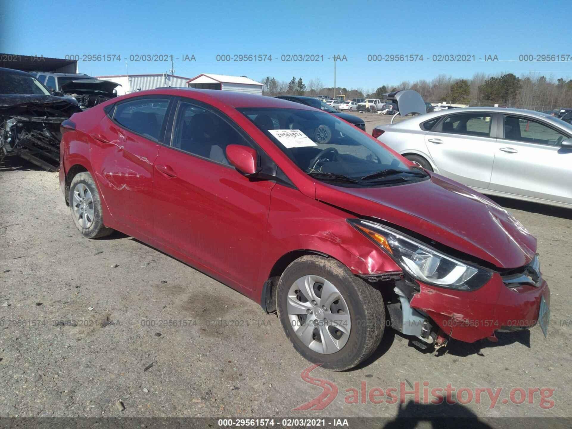 KMHDH4AE7GU541038 2016 HYUNDAI ELANTRA