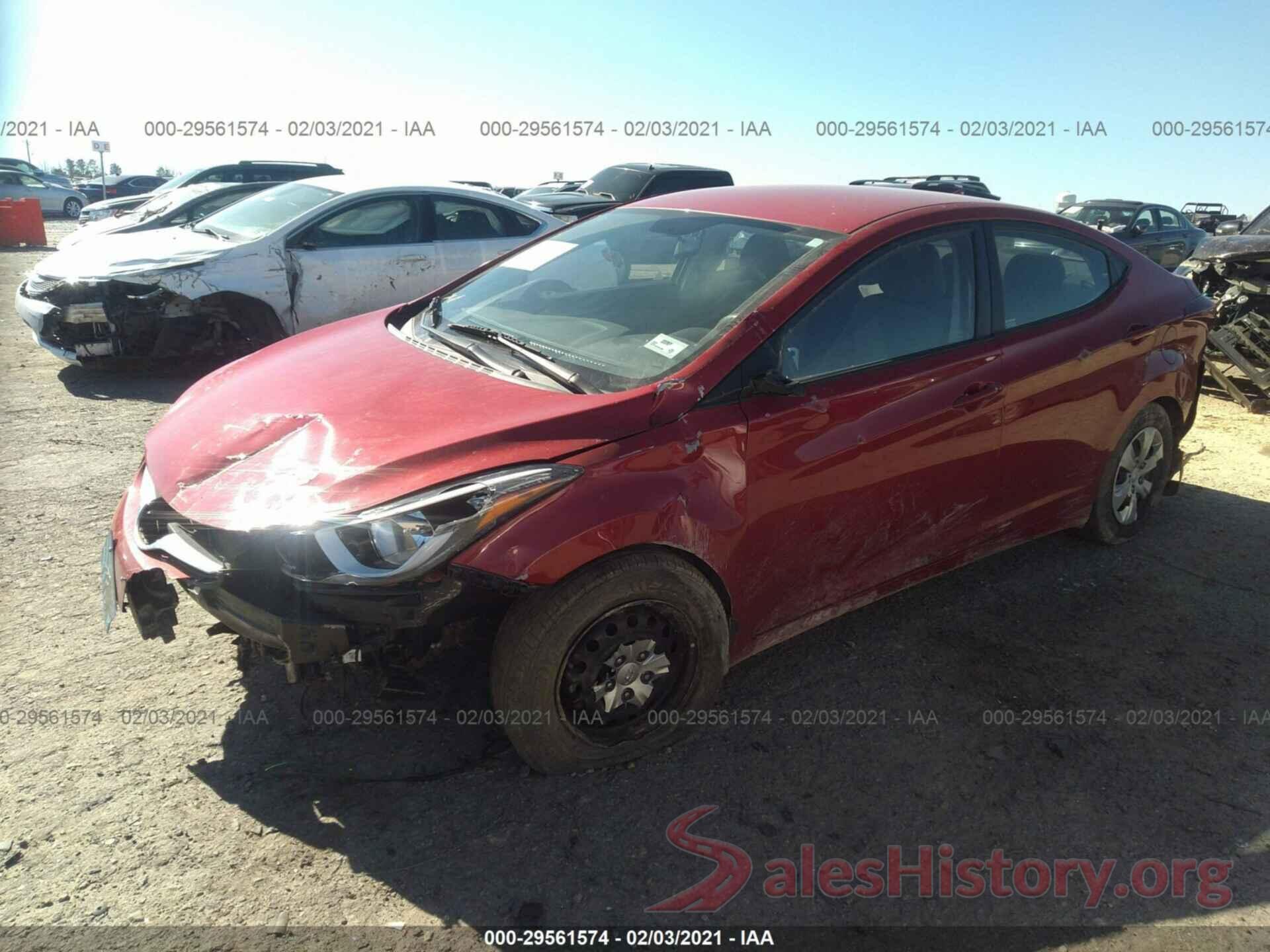 KMHDH4AE7GU541038 2016 HYUNDAI ELANTRA