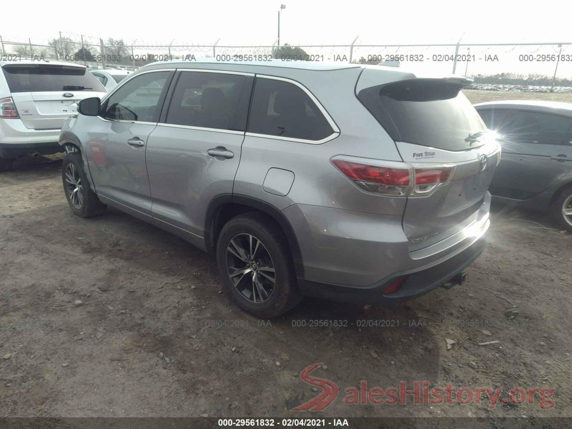 5TDKKRFH0GS134308 2016 TOYOTA HIGHLANDER