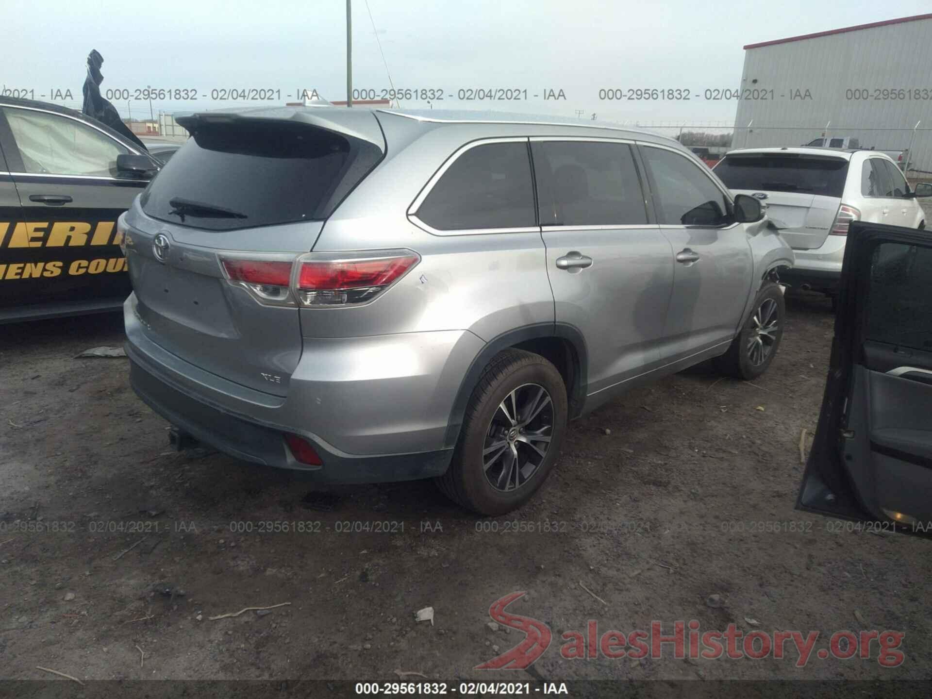 5TDKKRFH0GS134308 2016 TOYOTA HIGHLANDER