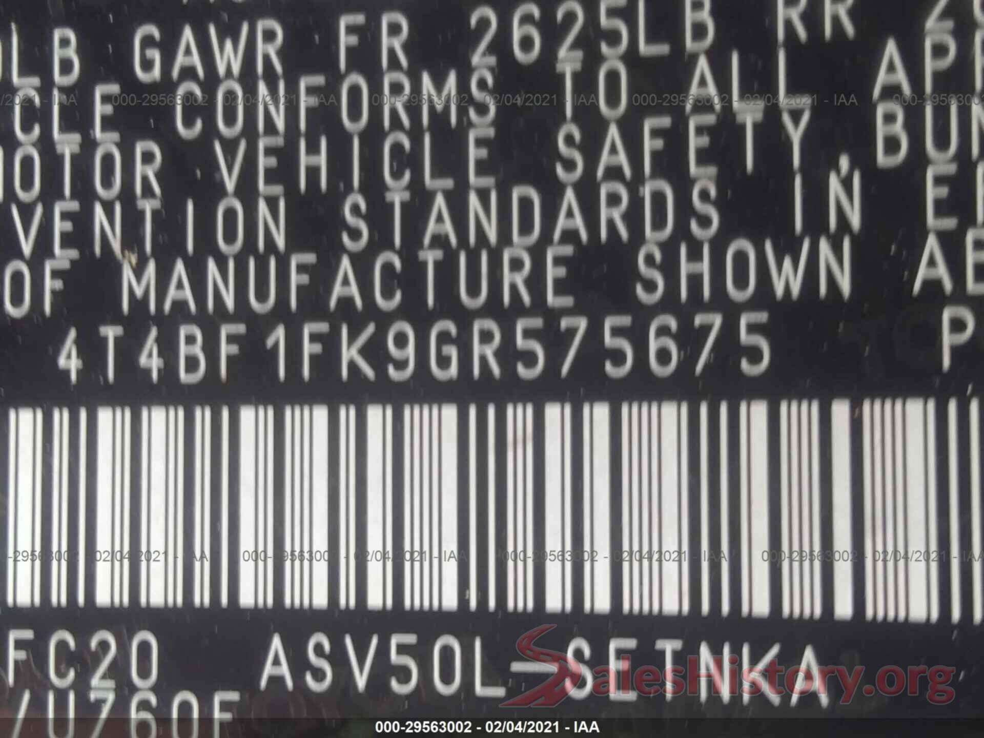 4T4BF1FK9GR575675 2016 TOYOTA CAMRY