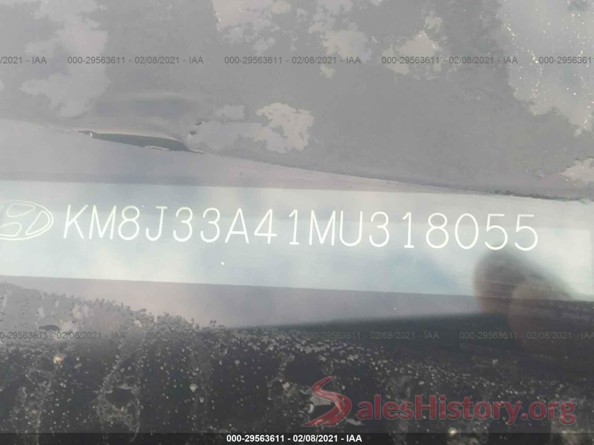 KM8J33A41MU318055 2021 HYUNDAI TUCSON