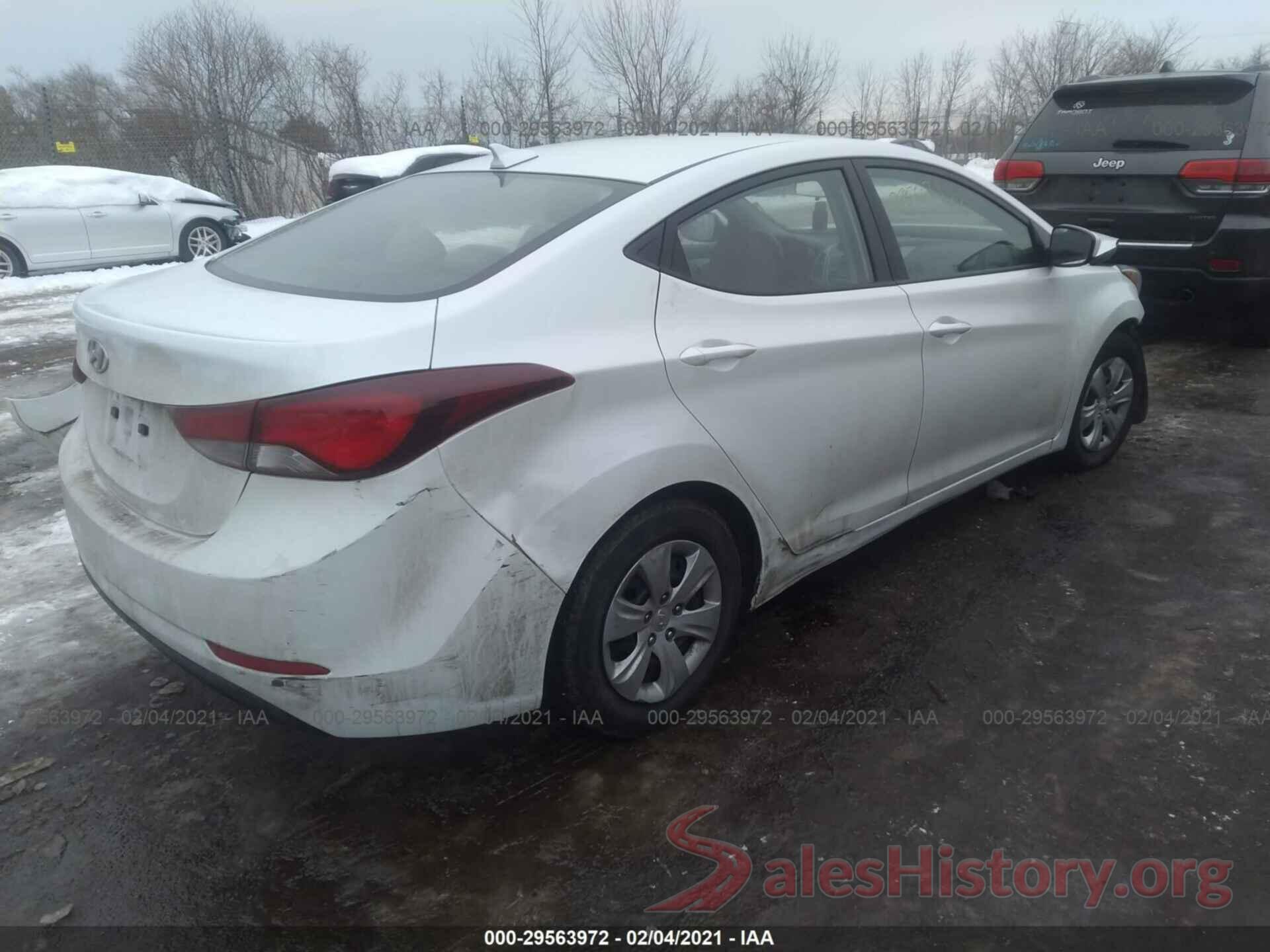 5NPDH4AE9GH664337 2016 HYUNDAI ELANTRA