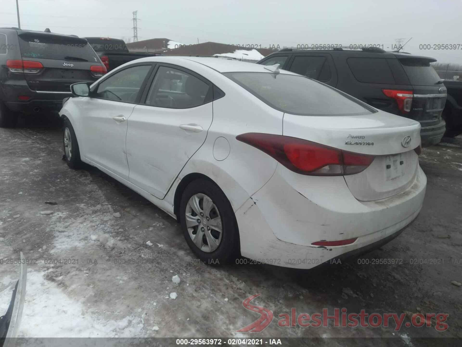 5NPDH4AE9GH664337 2016 HYUNDAI ELANTRA