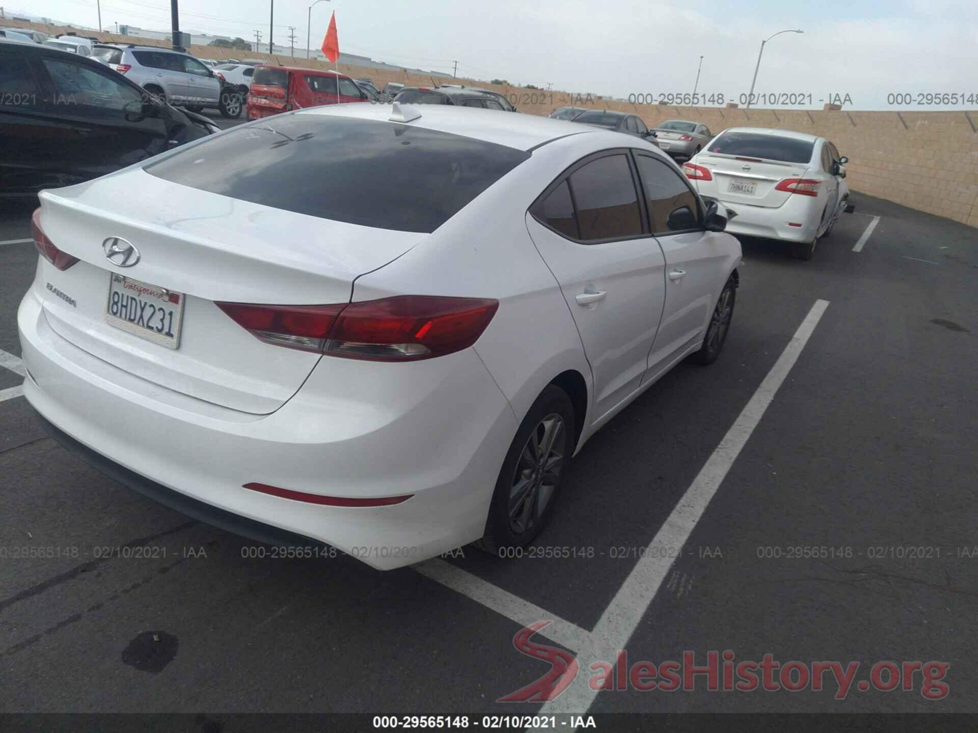 5NPD84LF7JH299797 2018 HYUNDAI ELANTRA