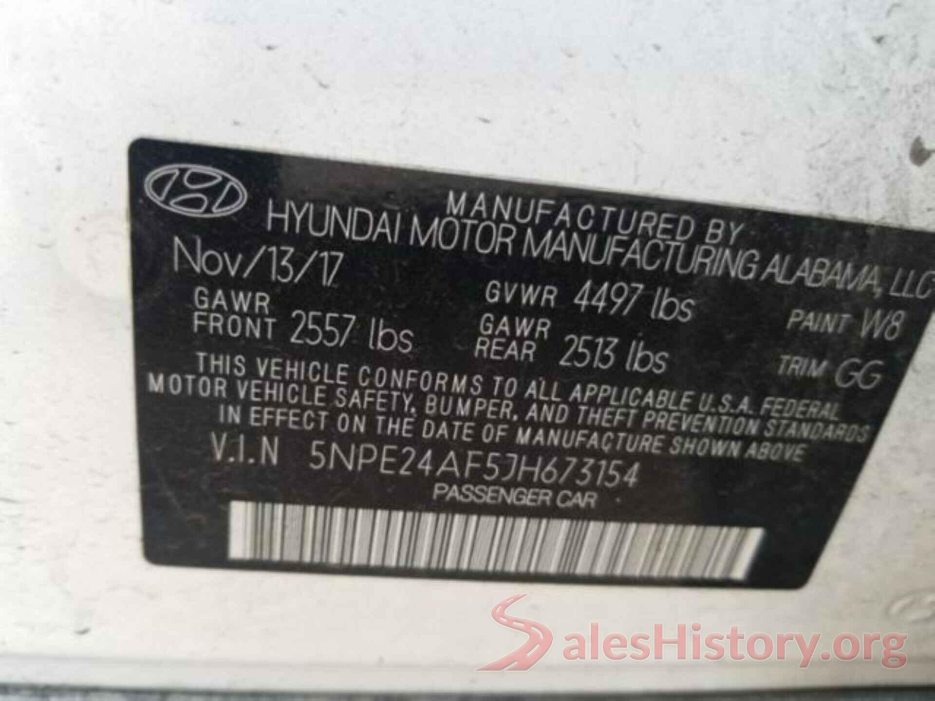 5NPE24AF5JH673154 2018 HYUNDAI SONATA