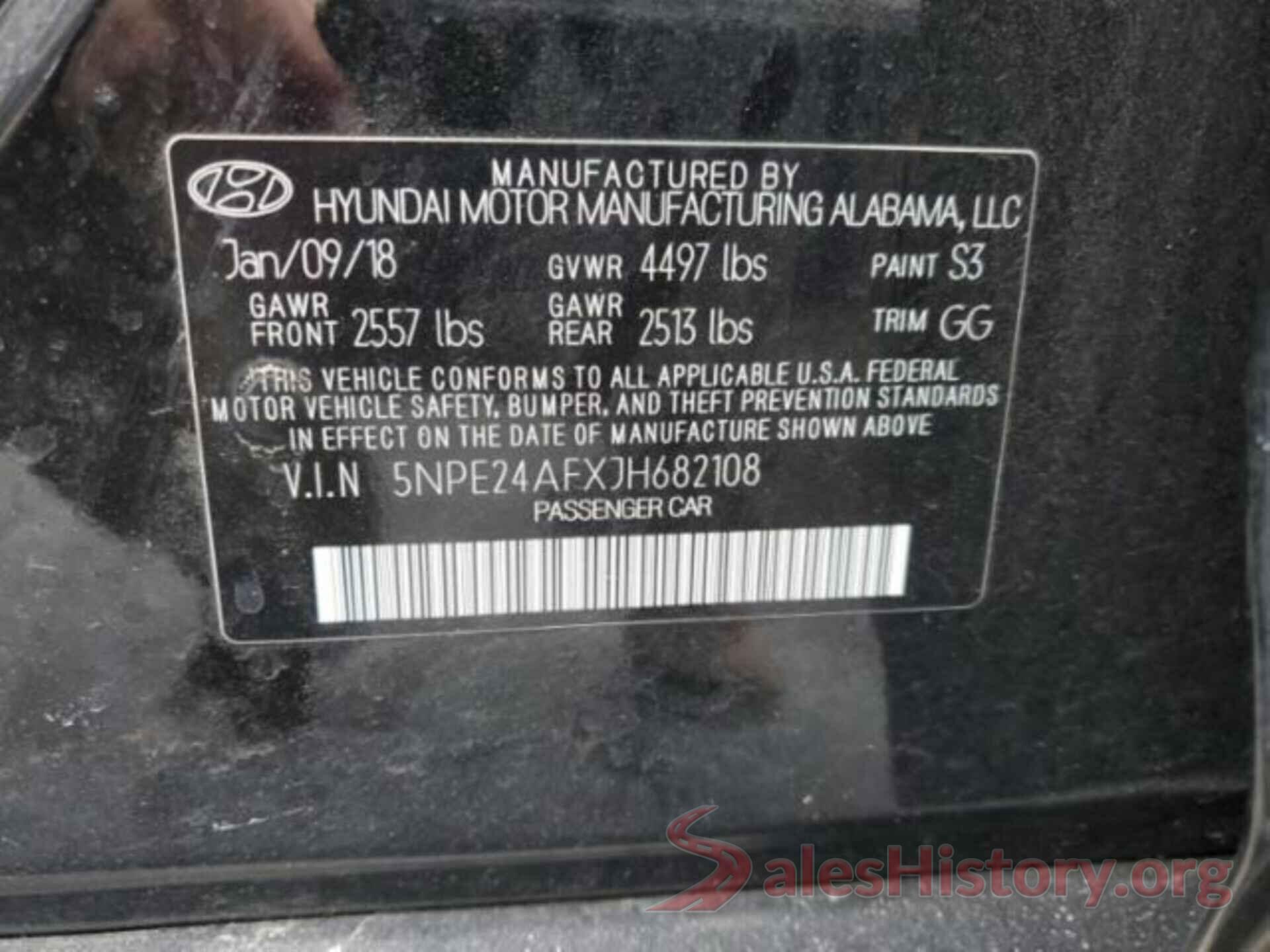 5NPE24AFXJH682108 2018 HYUNDAI SONATA