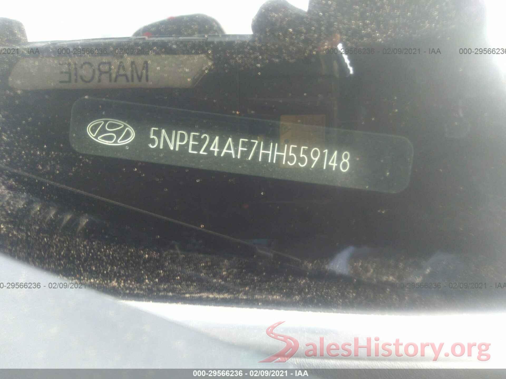 5NPE24AF7HH559148 2017 HYUNDAI SONATA