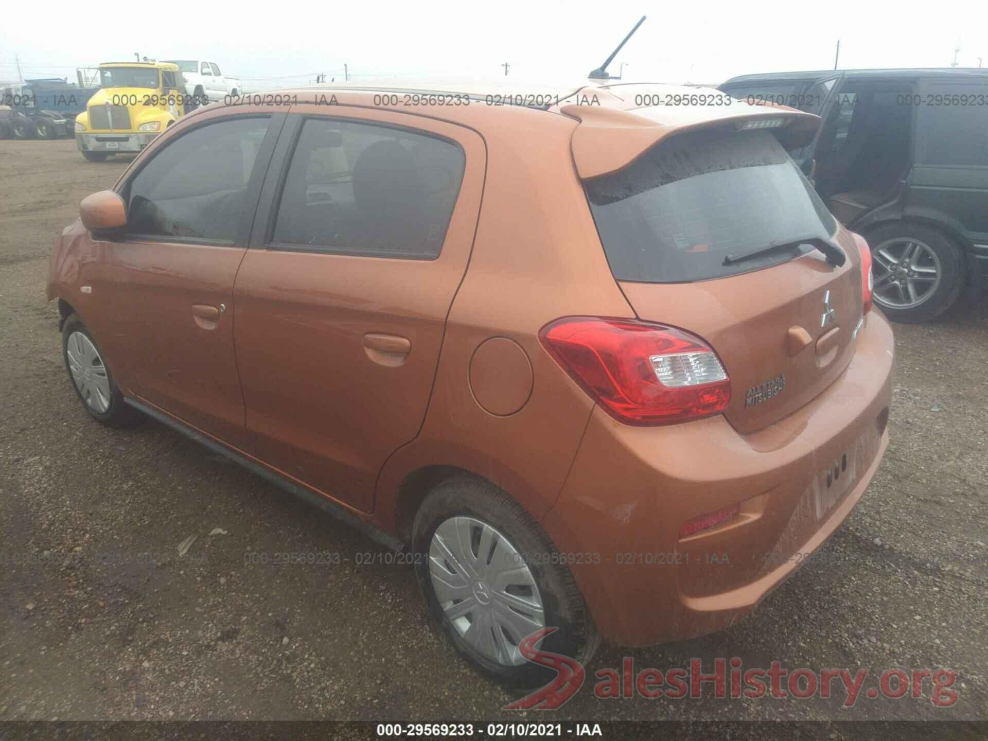 ML32A3HJ9KH010599 2019 MITSUBISHI MIRAGE