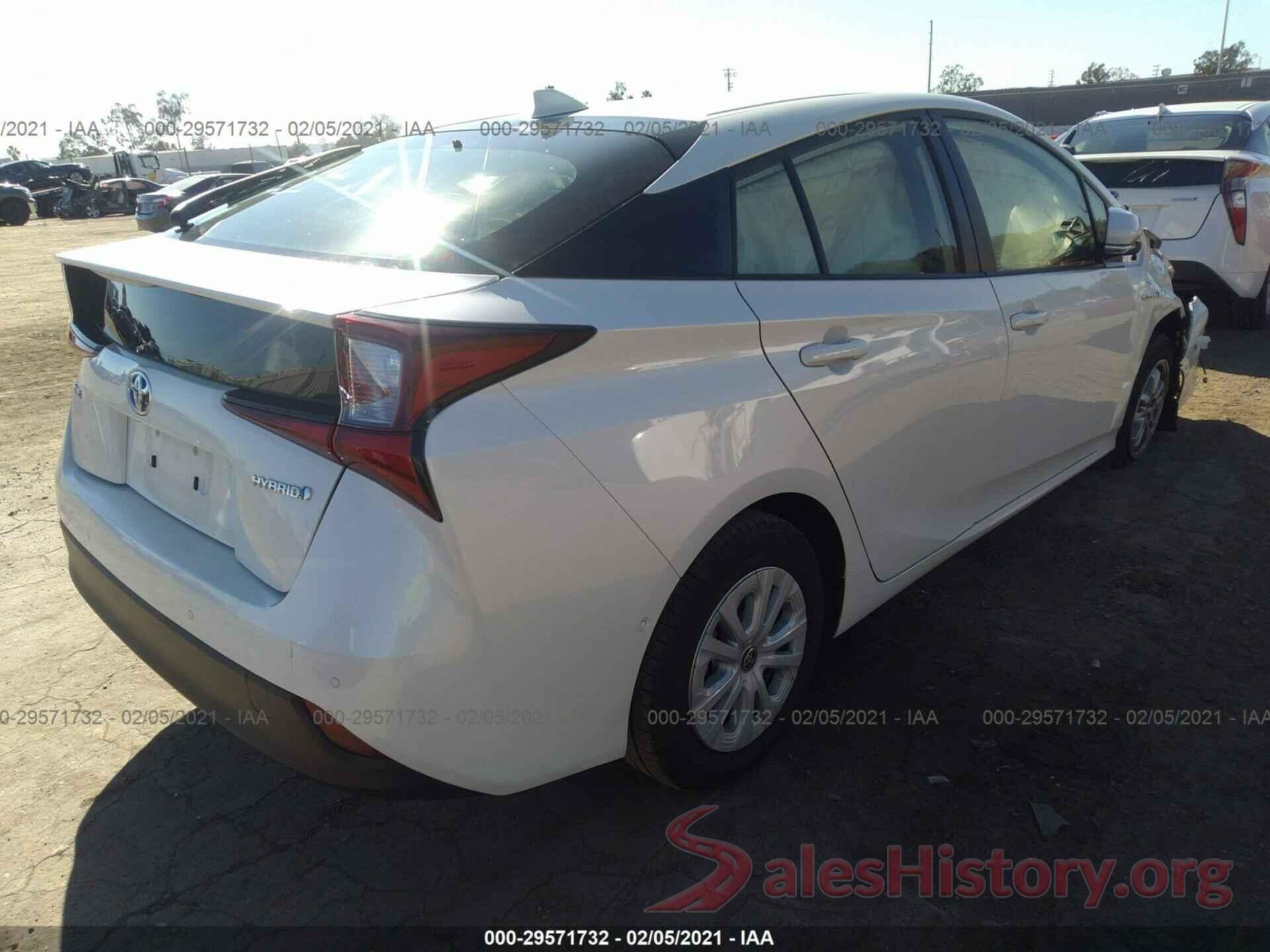 JTDKARFU3K3085406 2019 TOYOTA PRIUS