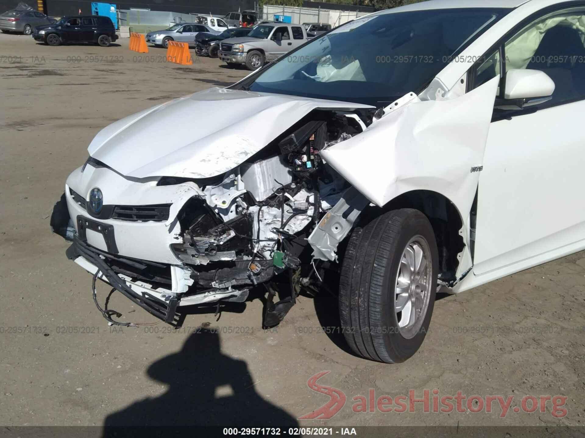 JTDKARFU3K3085406 2019 TOYOTA PRIUS