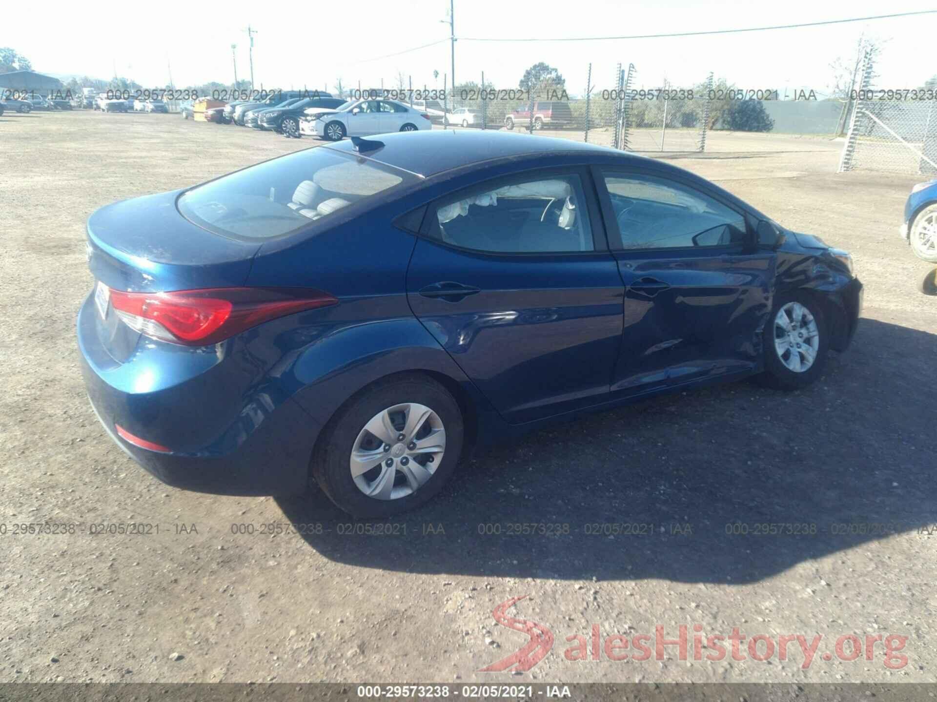 5NPDH4AE4GH697374 2016 HYUNDAI ELANTRA