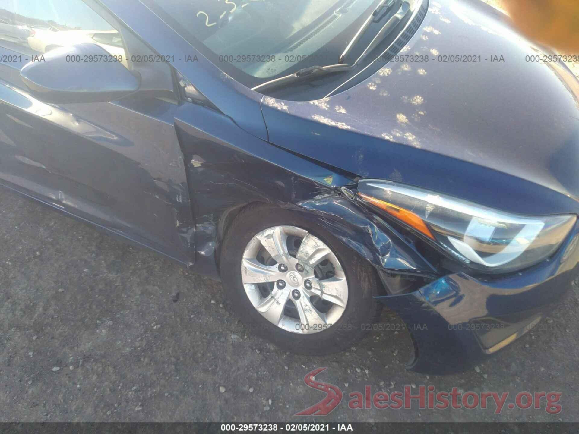 5NPDH4AE4GH697374 2016 HYUNDAI ELANTRA