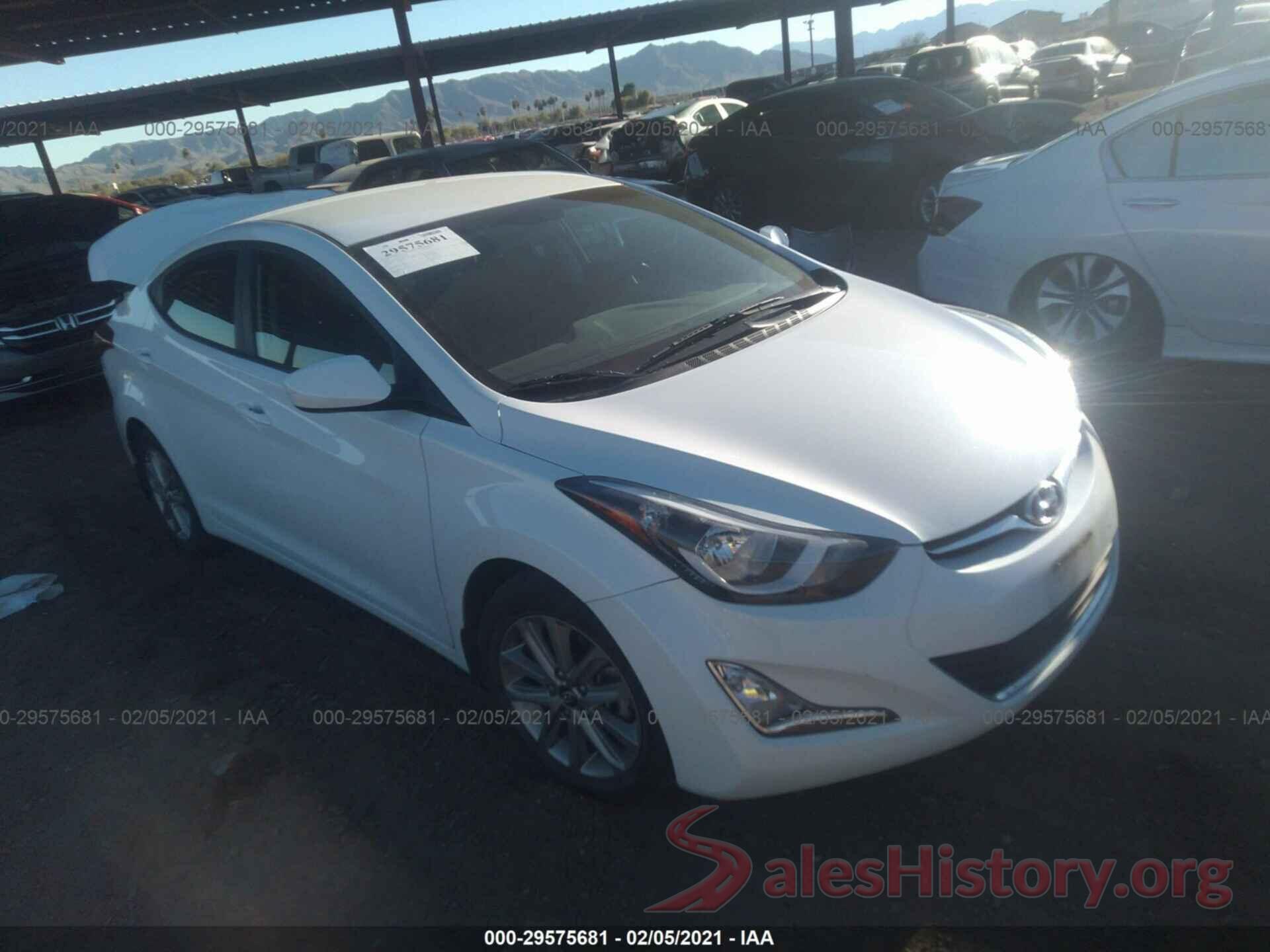 5NPDH4AE4GH681191 2016 HYUNDAI ELANTRA