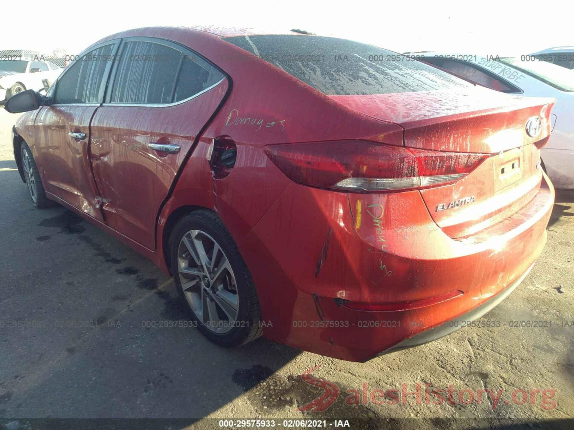 5NPD84LF7HH063760 2017 HYUNDAI ELANTRA