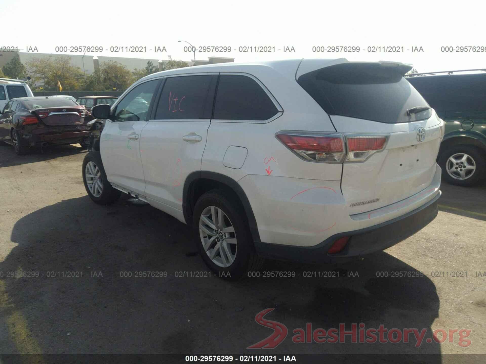 5TDZKRFHXGS144293 2016 TOYOTA HIGHLANDER