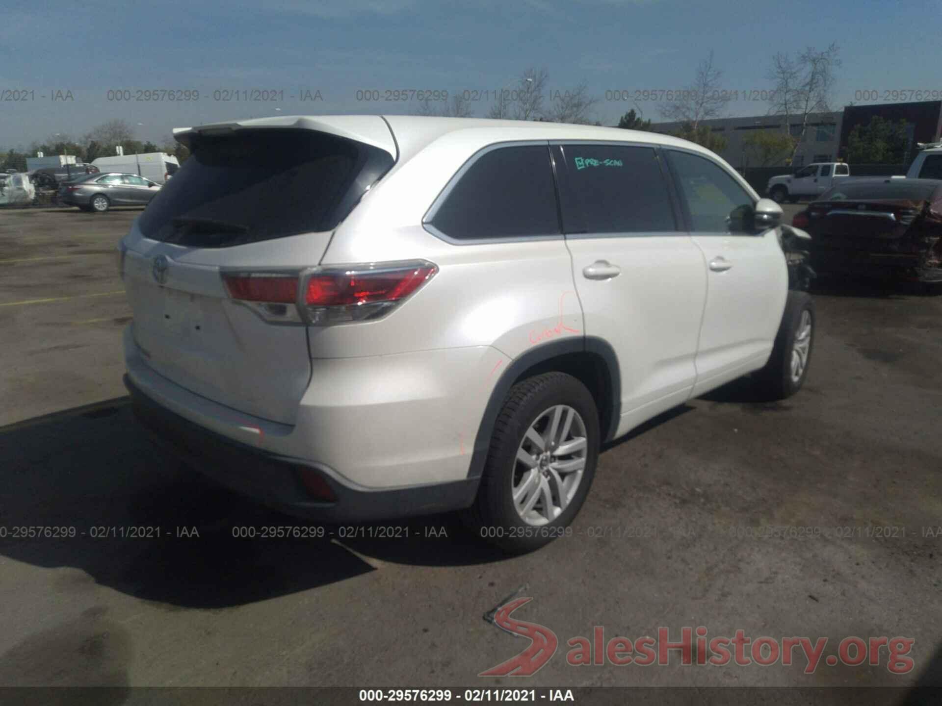 5TDZKRFHXGS144293 2016 TOYOTA HIGHLANDER