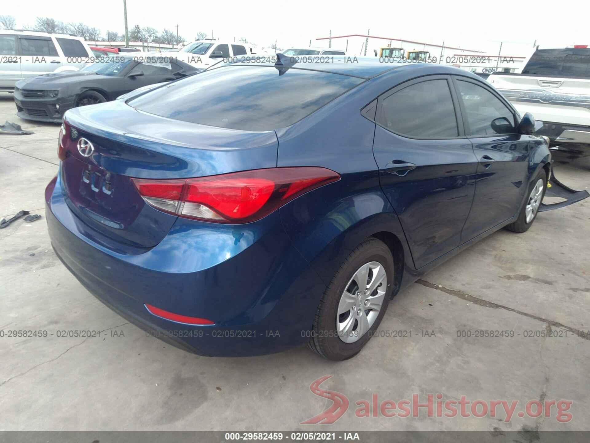 5NPDH4AE4GH792355 2016 HYUNDAI ELANTRA