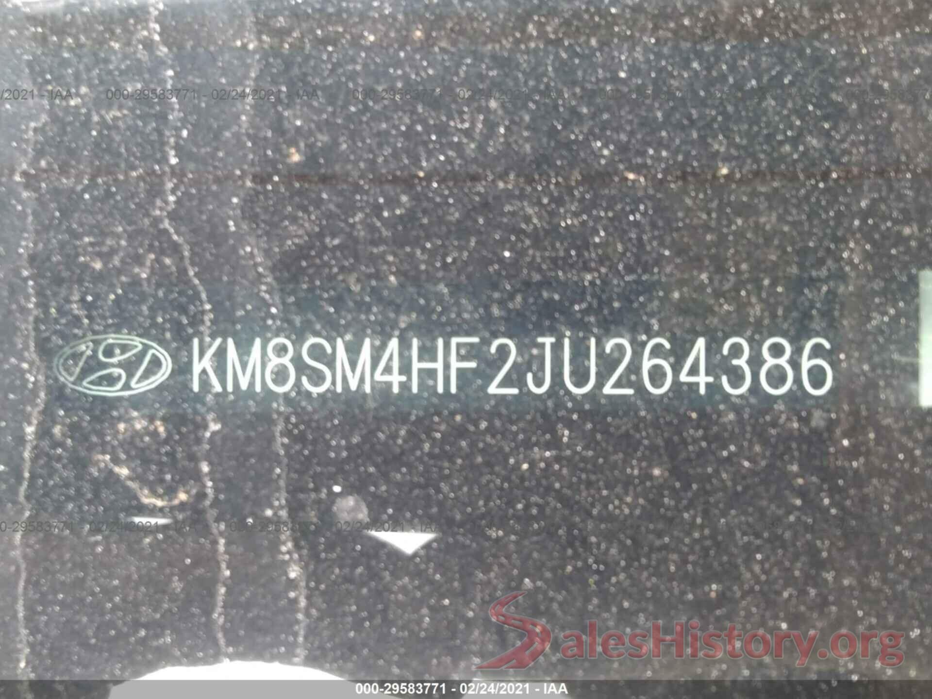 KM8SM4HF2JU264386 2018 HYUNDAI SANTA FE