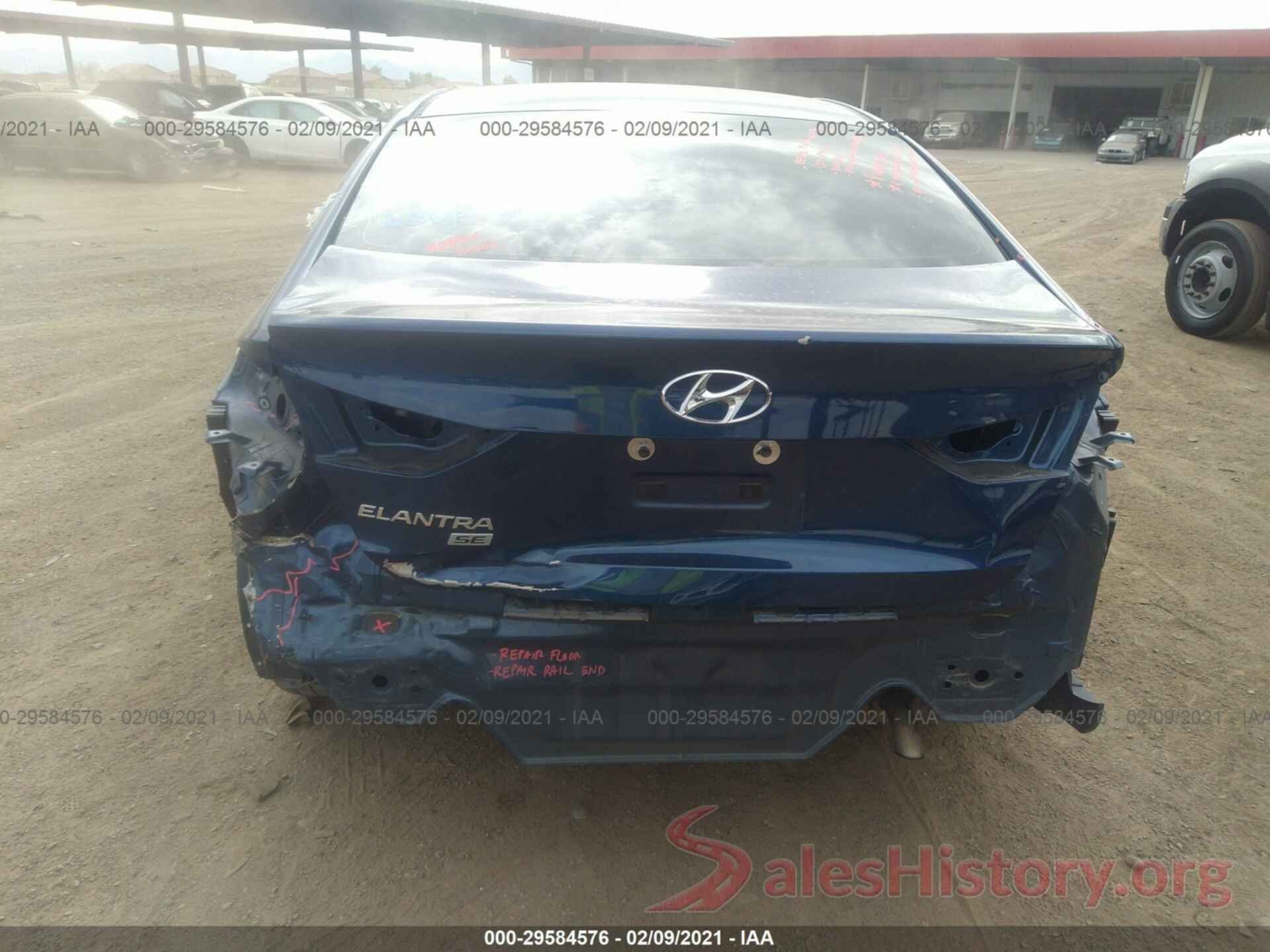 5NPD74LF7JH353036 2018 HYUNDAI ELANTRA