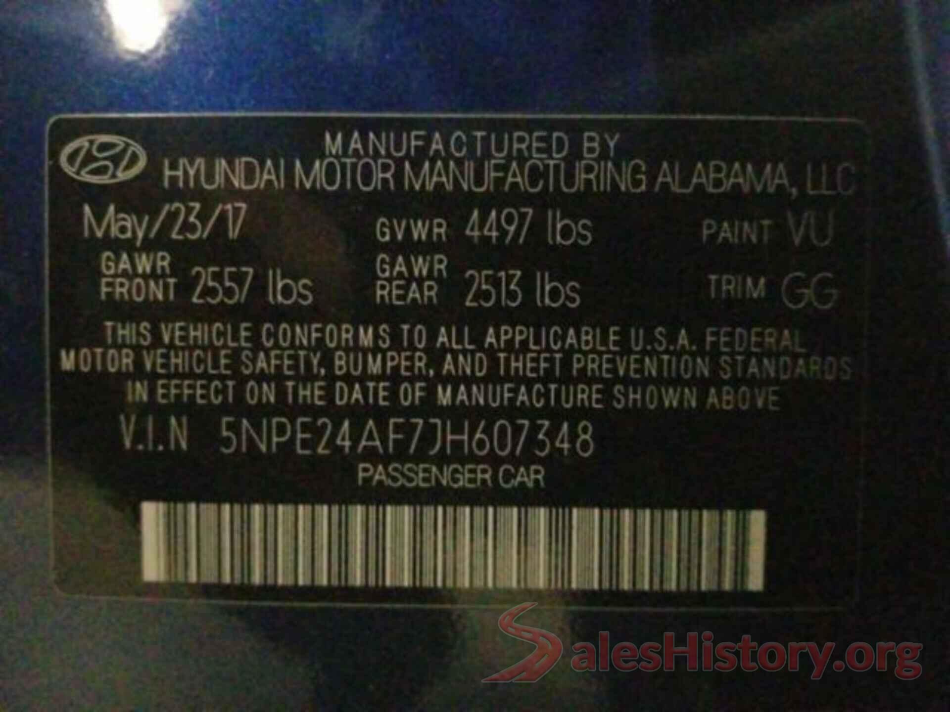 5NPE24AF7JH607348 2018 HYUNDAI SONATA