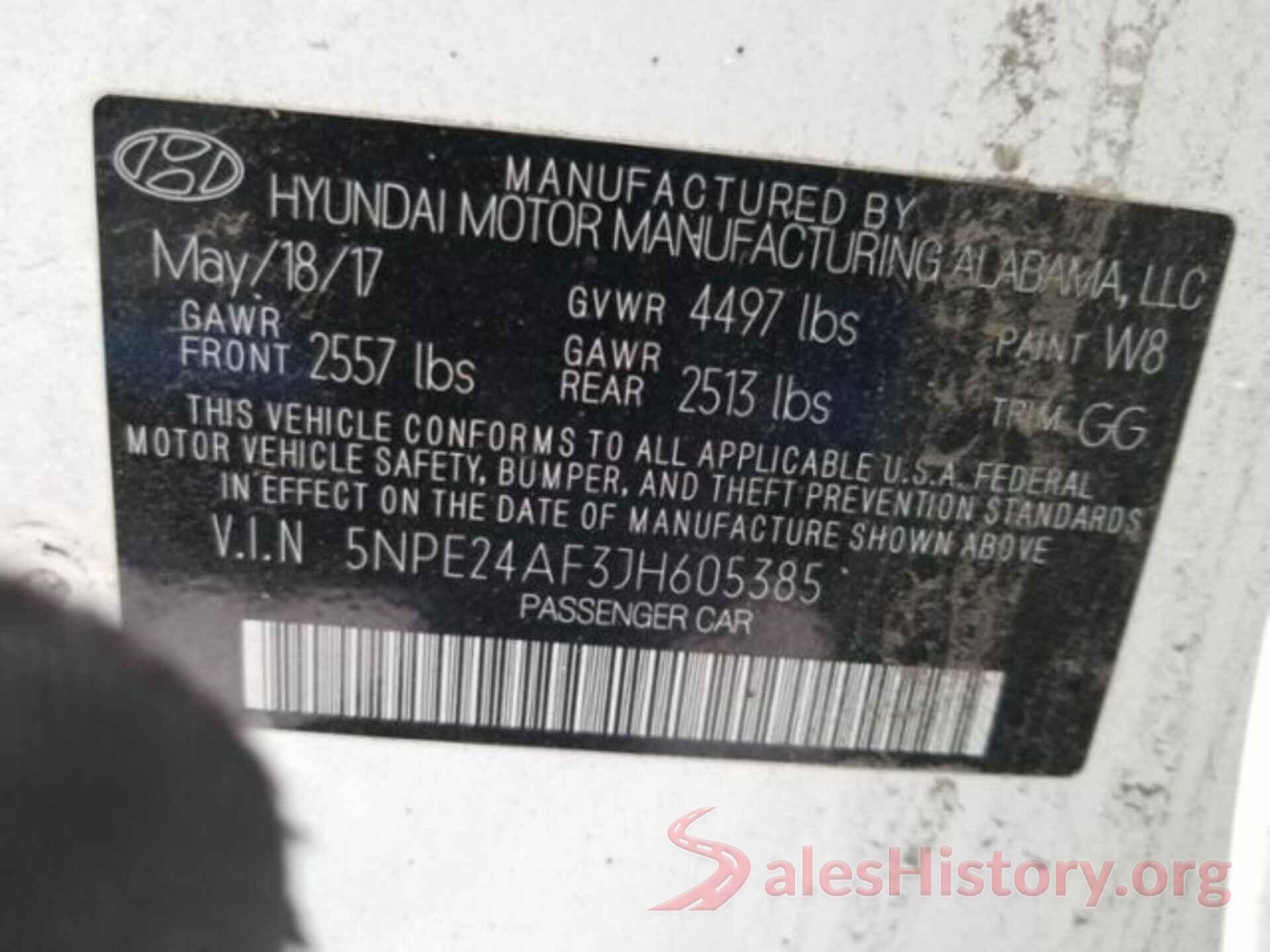 5NPE24AF3JH605385 2018 HYUNDAI SONATA