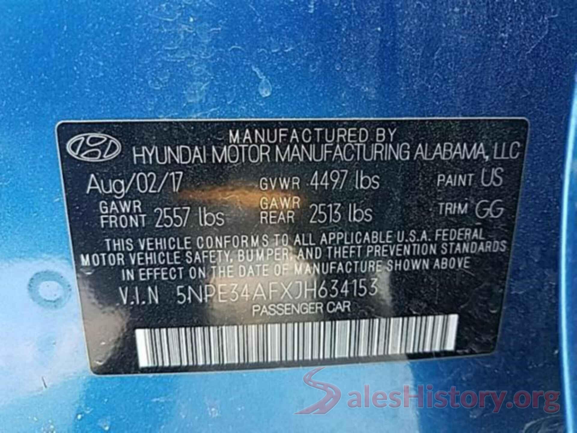 5NPE34AFXJH634153 2018 HYUNDAI SONATA