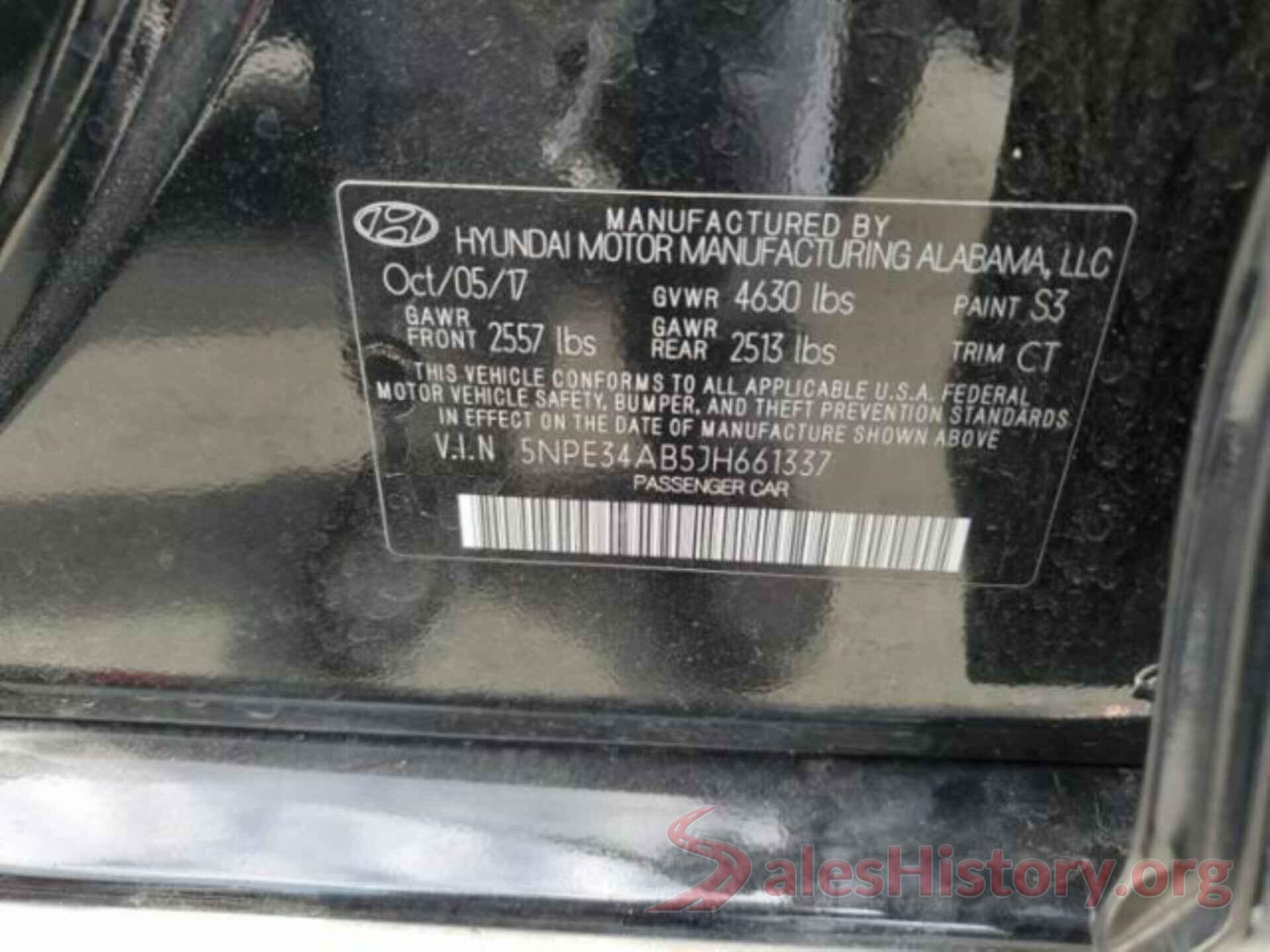 5NPE34AB5JH661337 2018 HYUNDAI SONATA