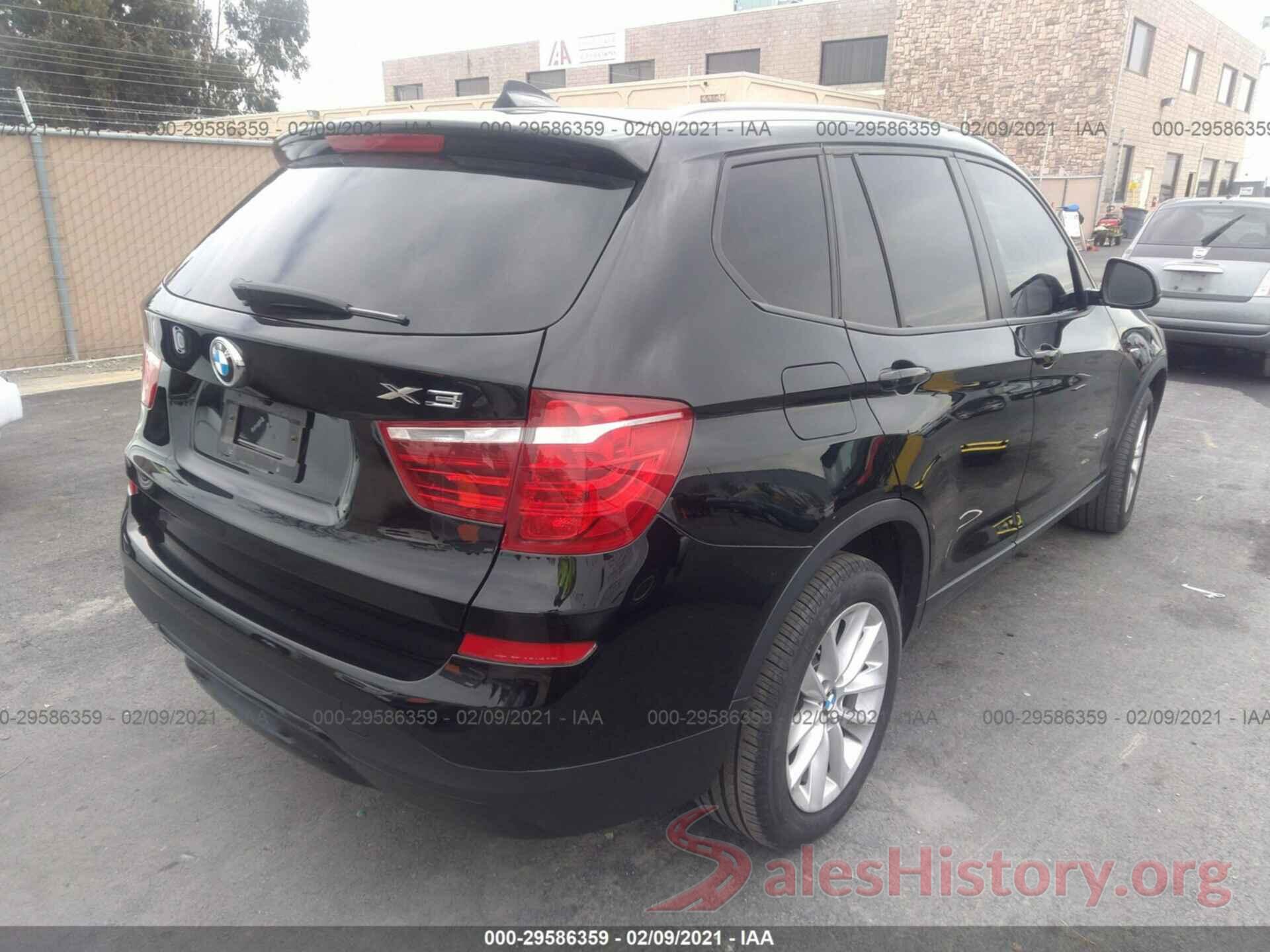 5UXWZ7C30H0X40124 2017 BMW X3