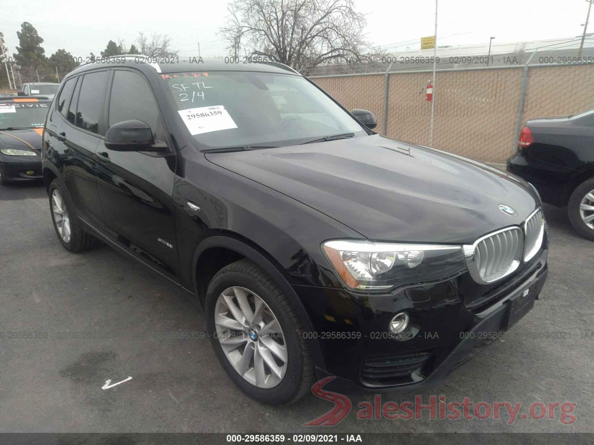 5UXWZ7C30H0X40124 2017 BMW X3