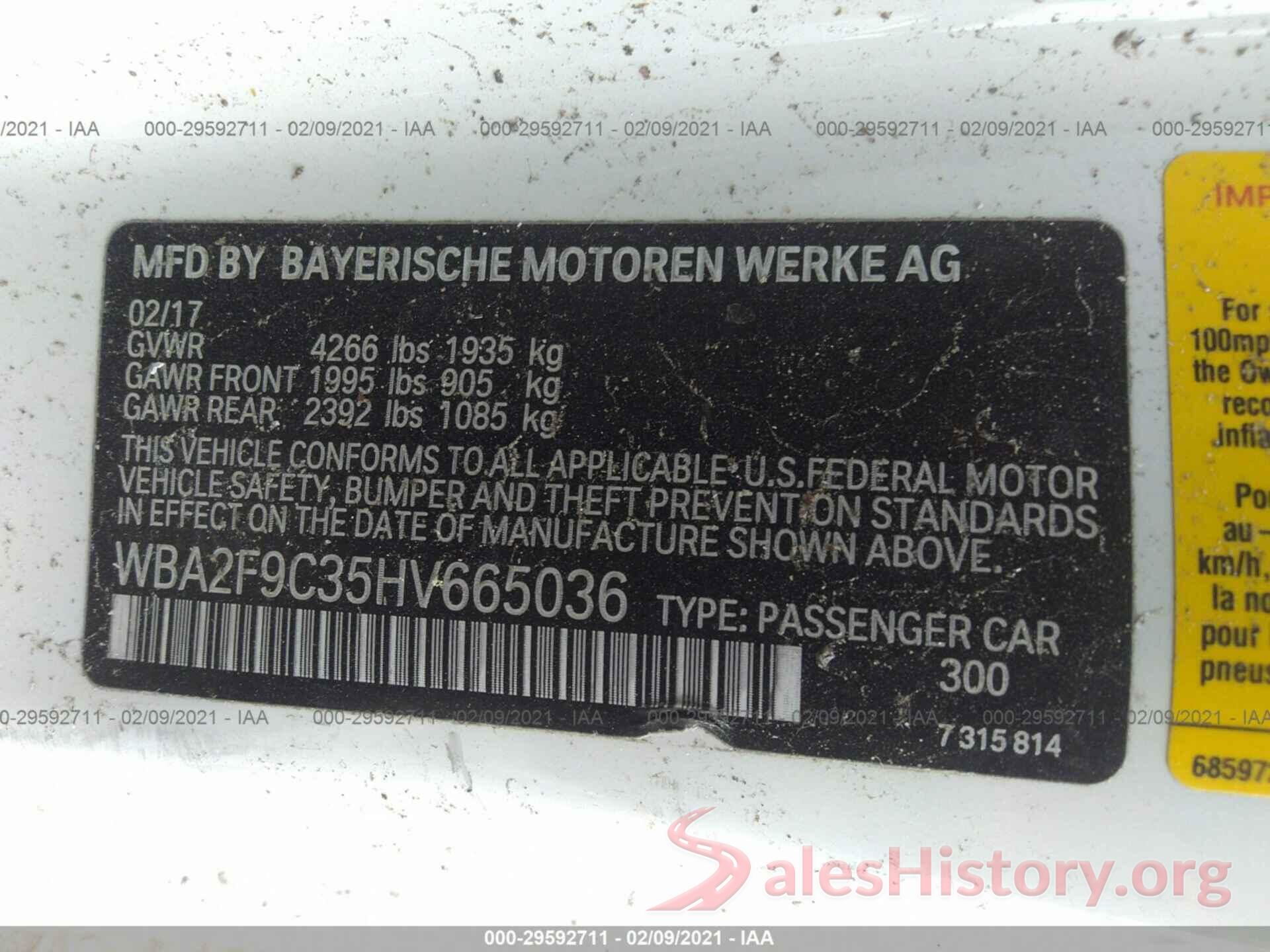 WBA2F9C35HV665036 2017 BMW 2 SERIES