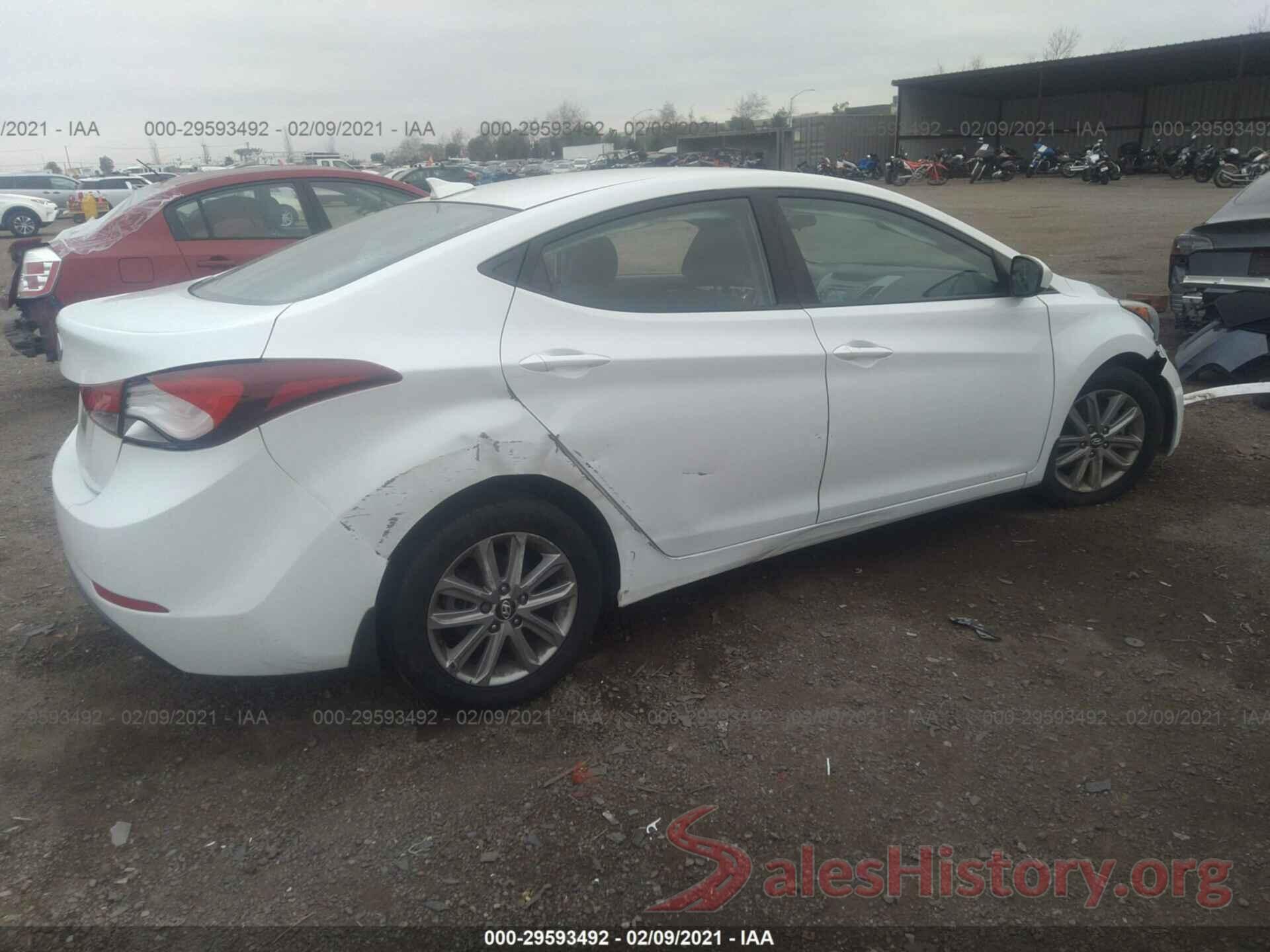 5NPDH4AE1GH661142 2016 HYUNDAI ELANTRA