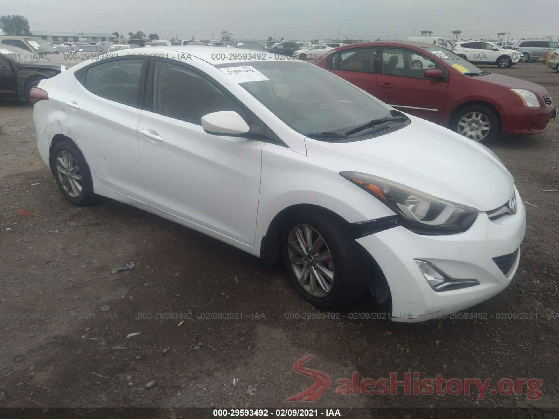 5NPDH4AE1GH661142 2016 HYUNDAI ELANTRA