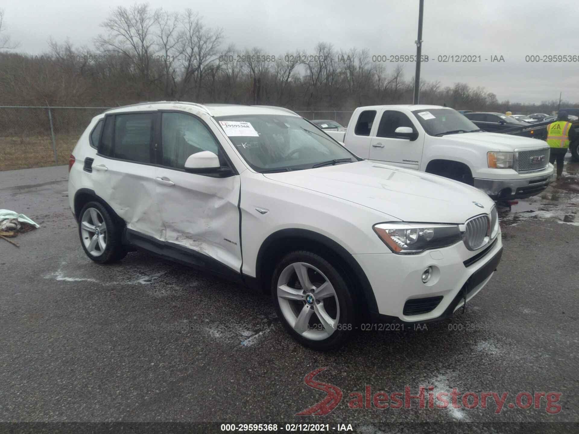 5UXWX9C55H0T03562 2017 BMW X3