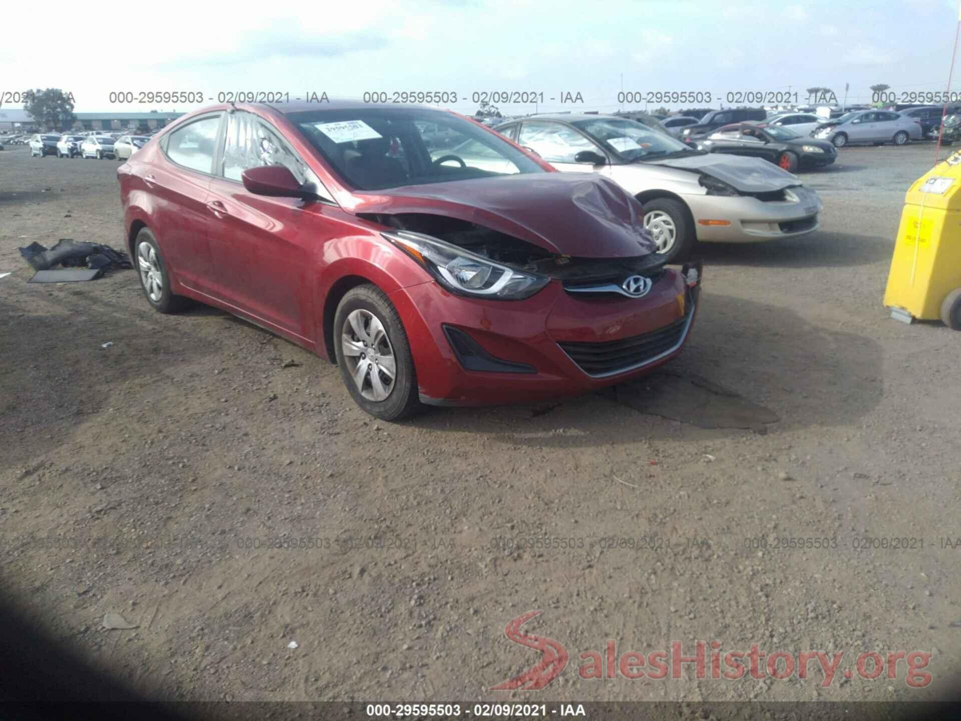 5NPDH4AE7GH710022 2016 HYUNDAI ELANTRA