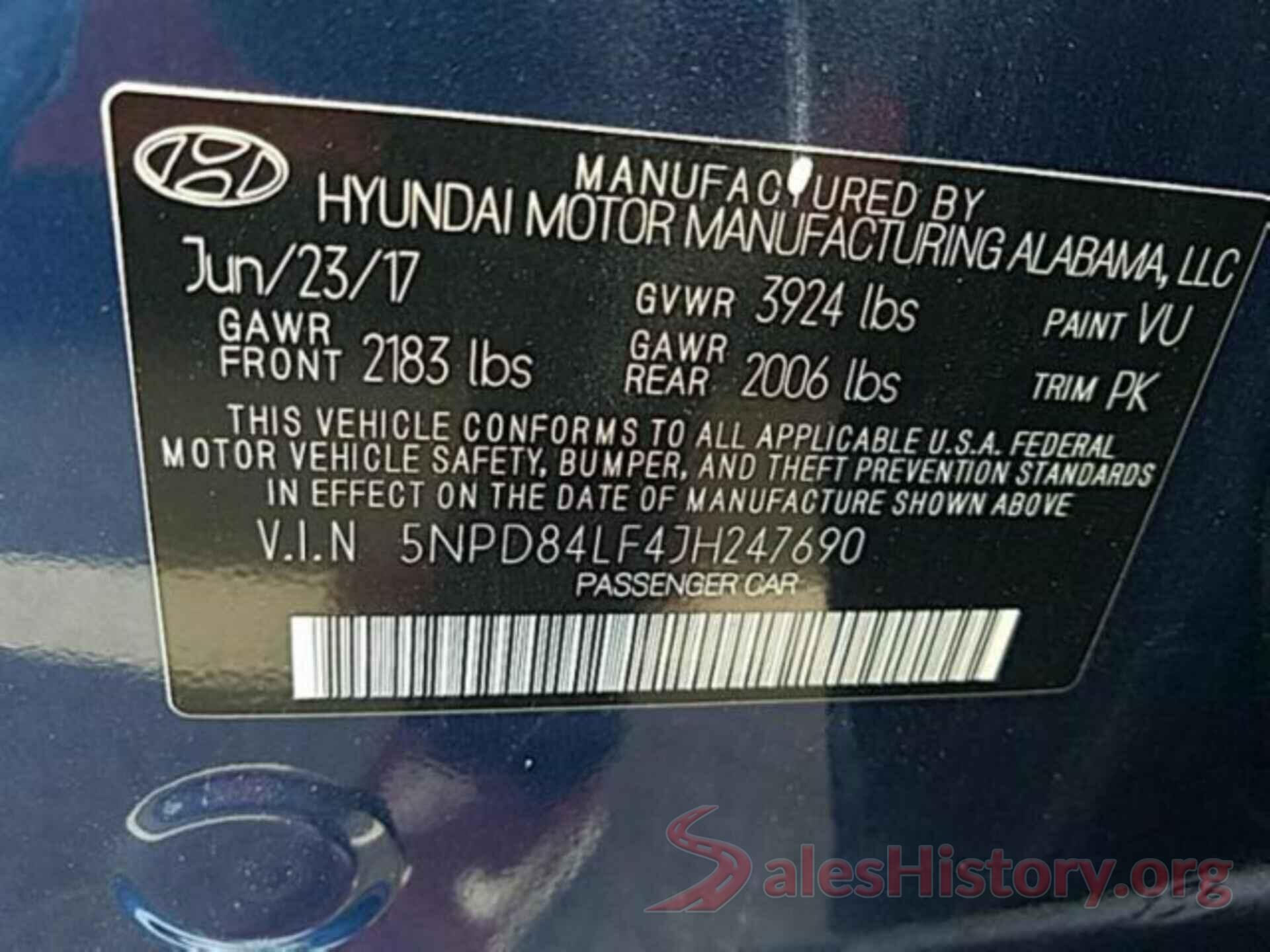 5NPD84LF4JH247690 2018 HYUNDAI ELANTRA