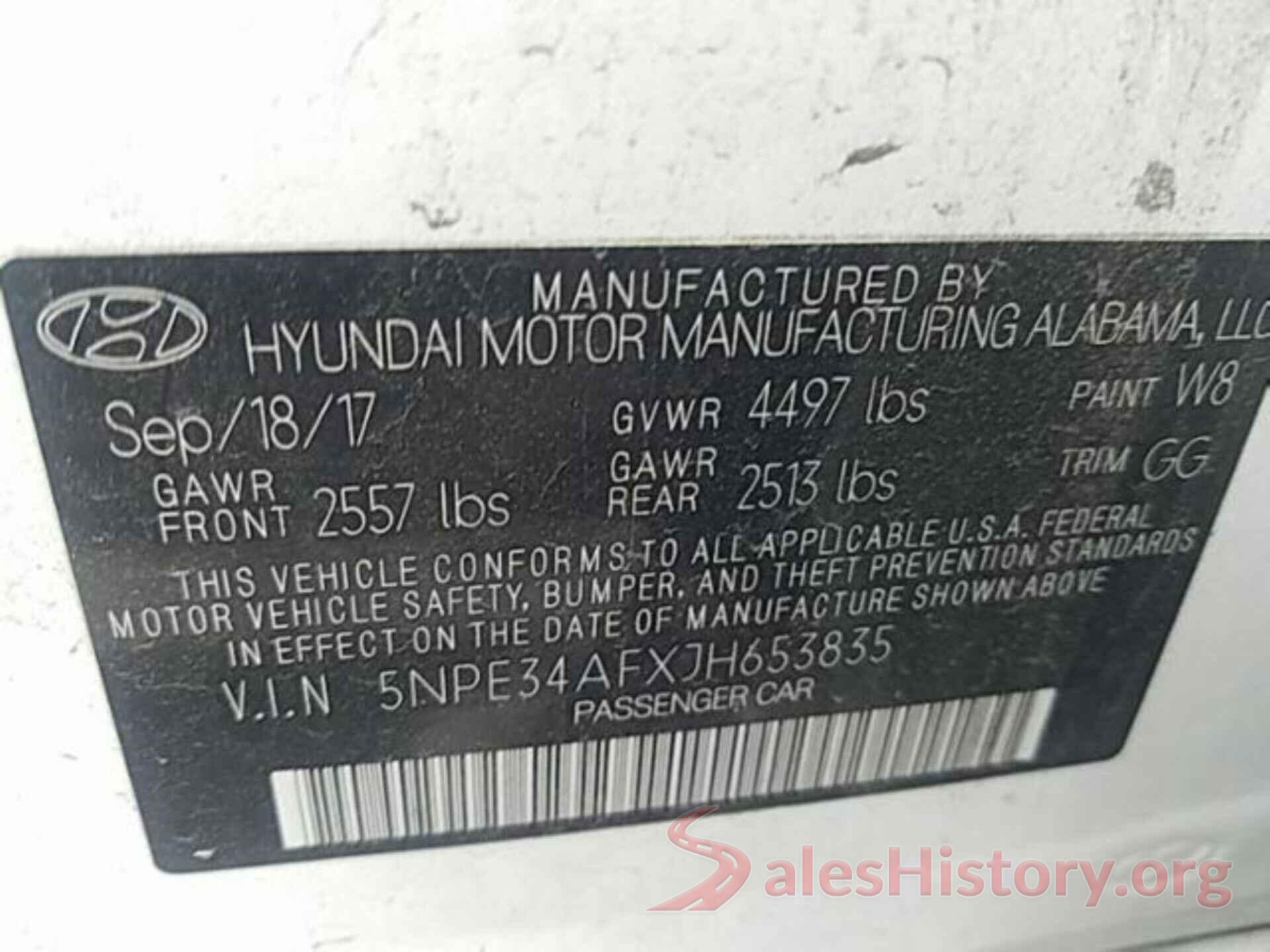 5NPE34AFXJH653835 2018 HYUNDAI SONATA