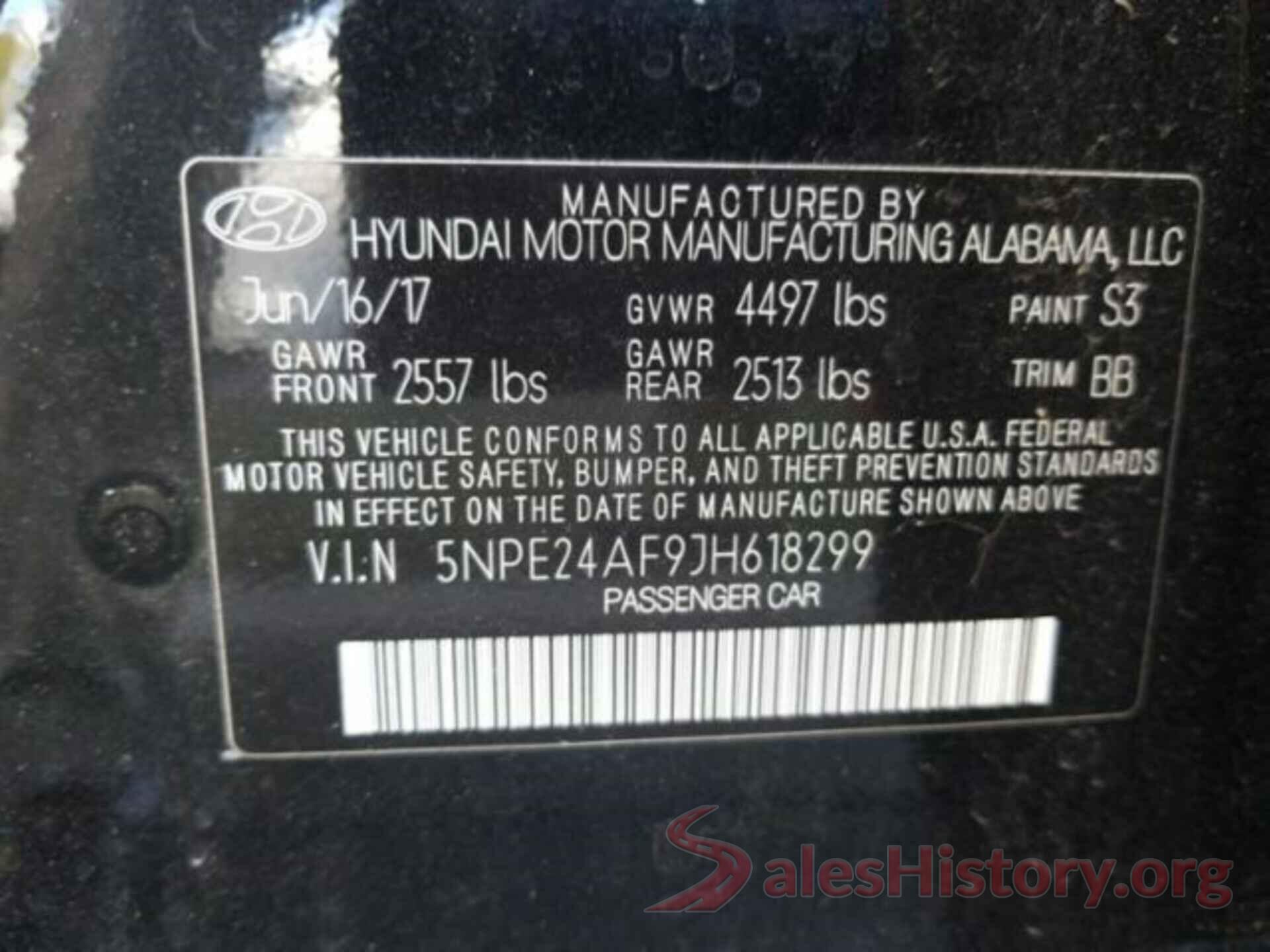 5NPE24AF9JH618299 2018 HYUNDAI SONATA