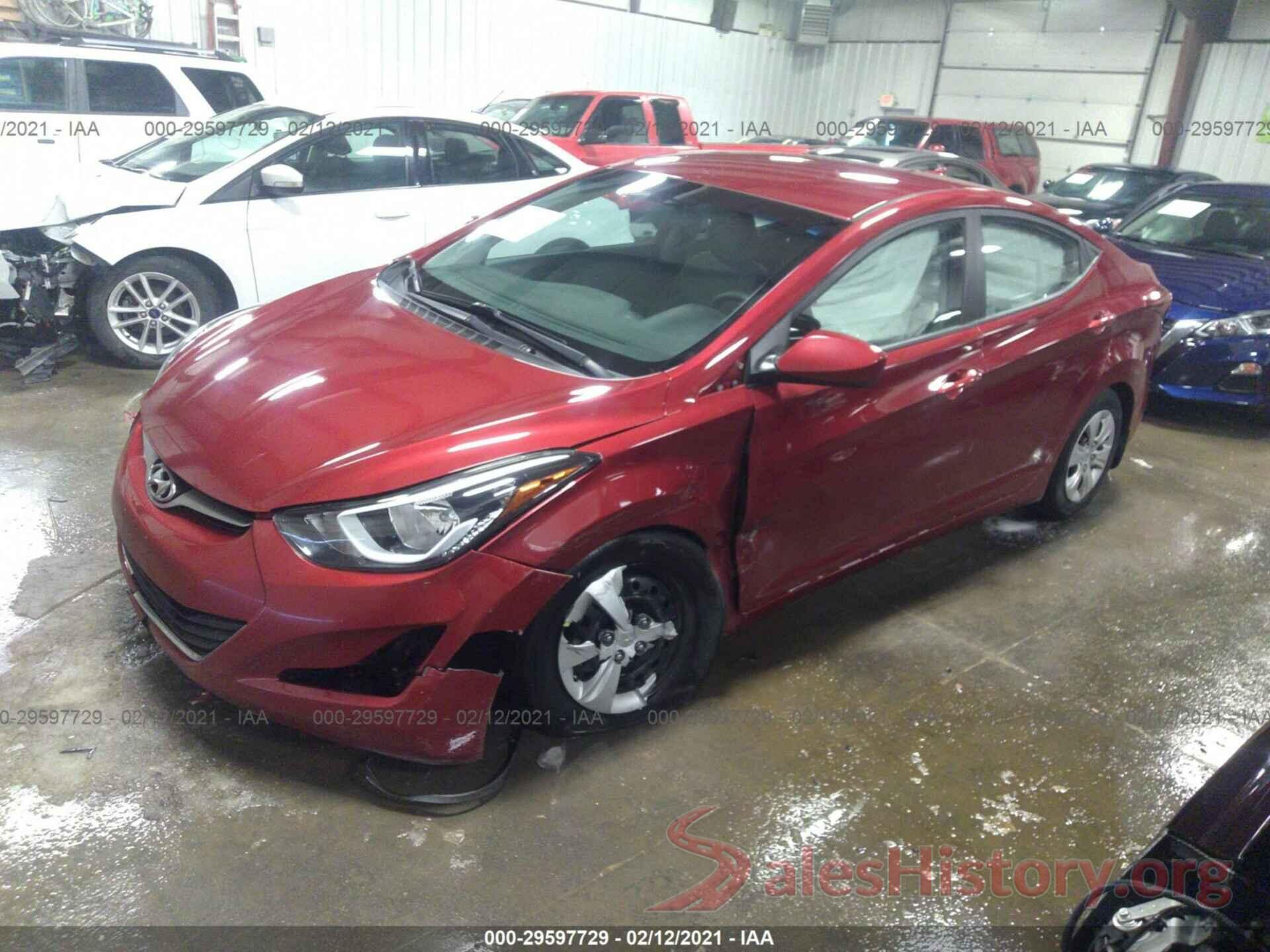 5NPDH4AE6GH795077 2016 HYUNDAI ELANTRA