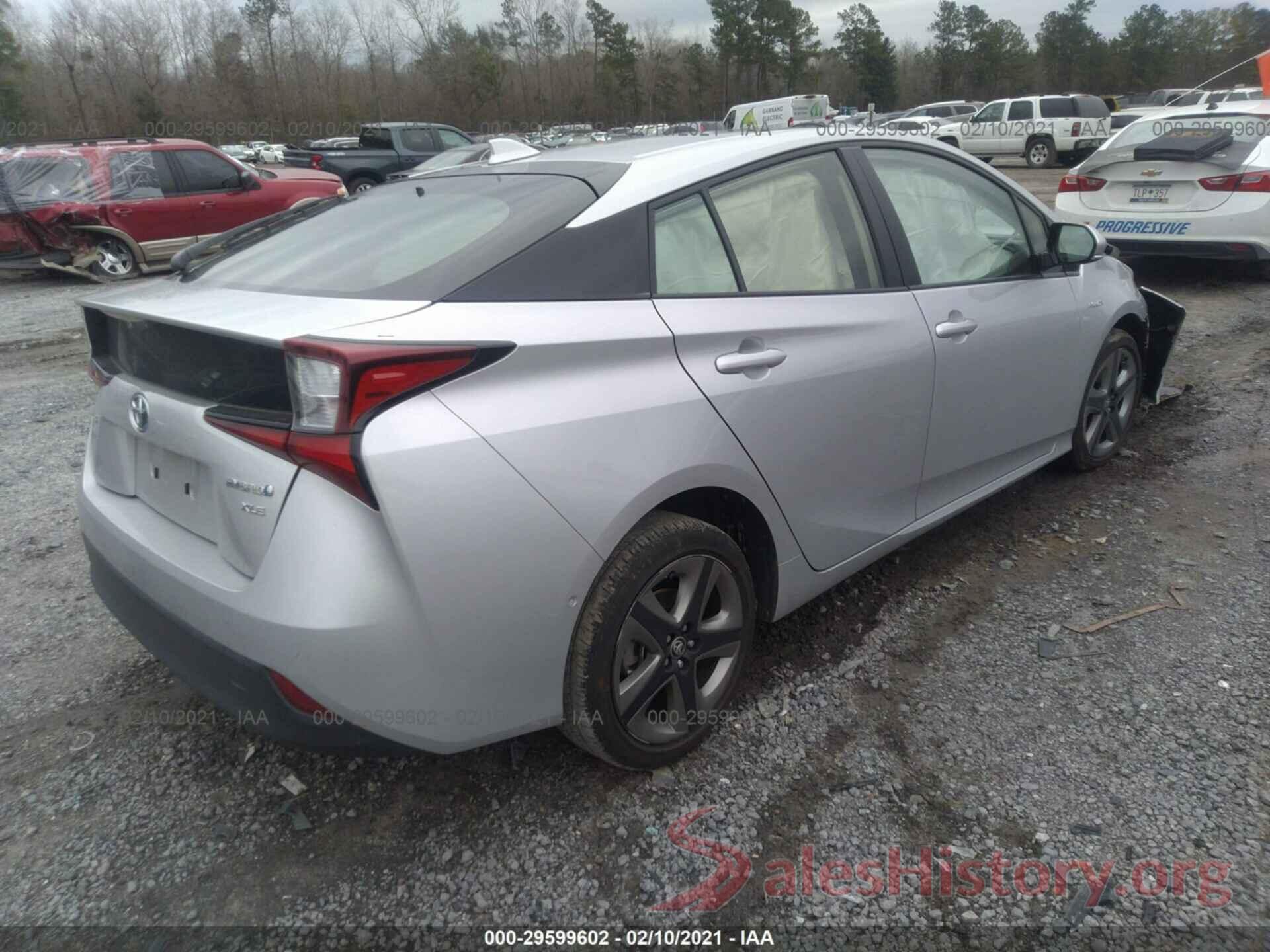 JTDKARFU5K3085018 2019 TOYOTA PRIUS