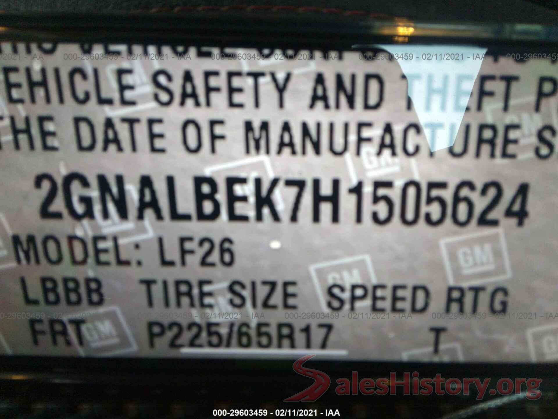 2GNALBEK7H1505624 2017 CHEVROLET EQUINOX