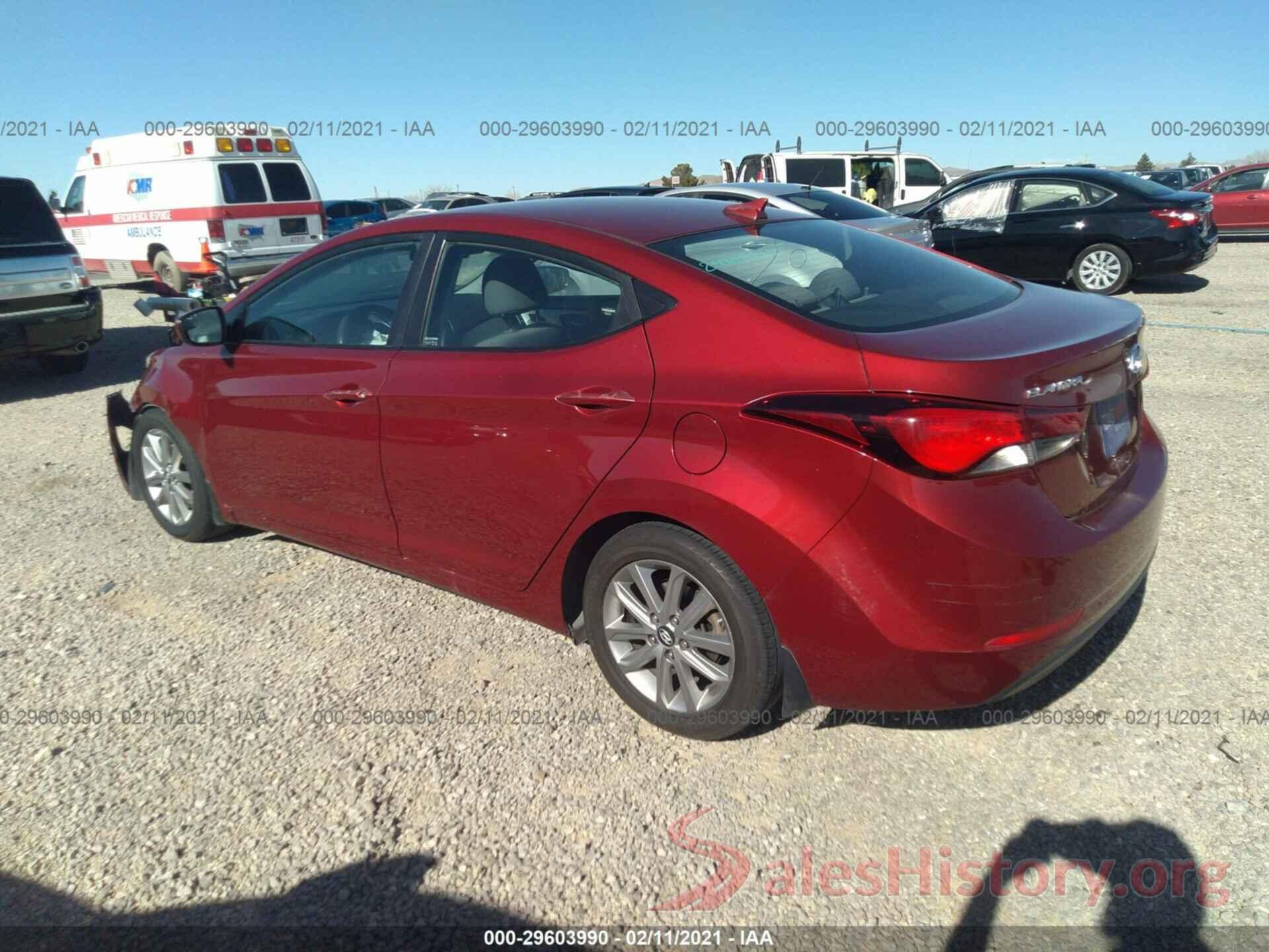 5NPDH4AE8GH695529 2016 HYUNDAI ELANTRA